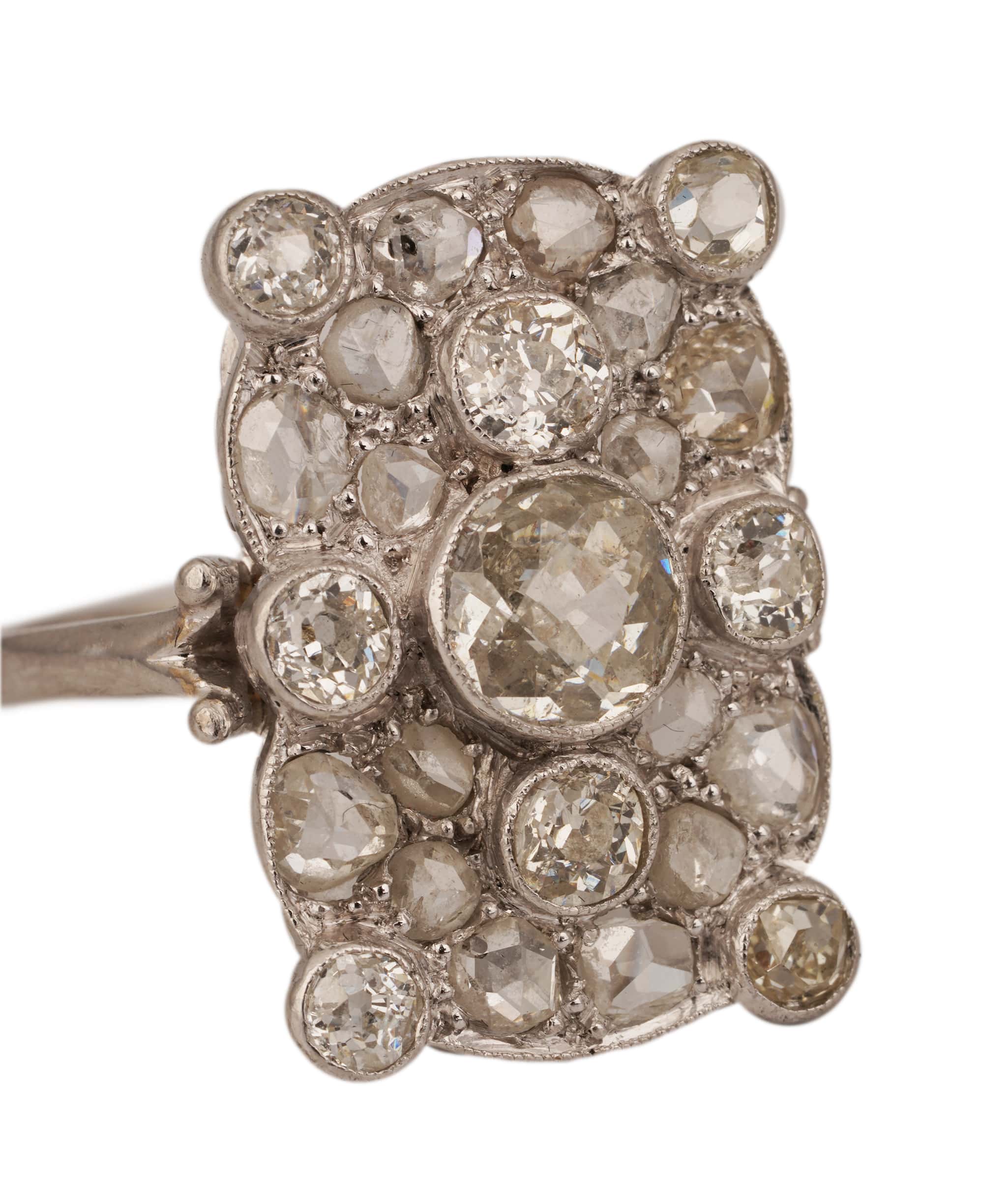 Luxury Promise Rose Diamond Rectangular Ring WA22401