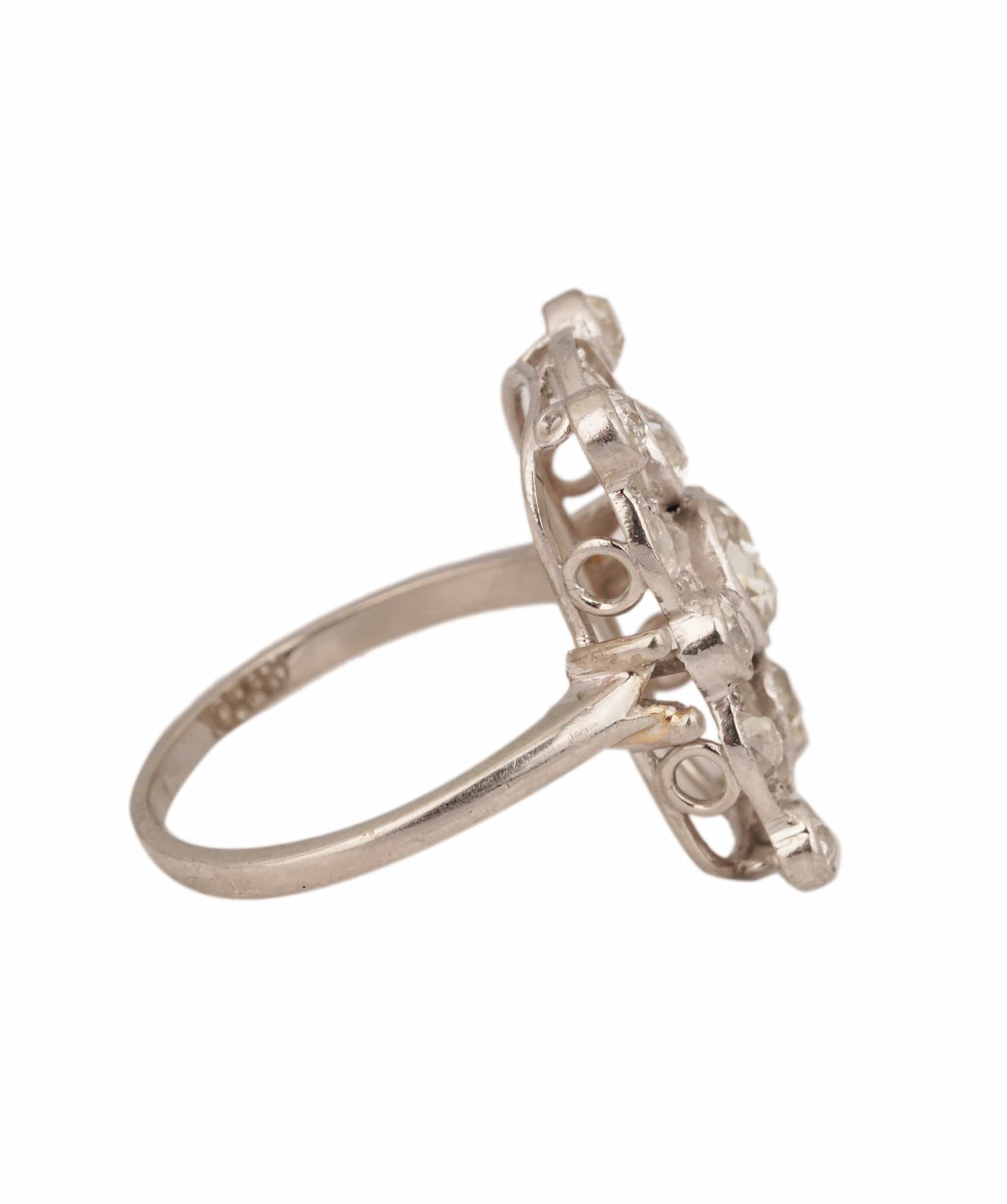 Luxury Promise Rose Diamond Rectangular Ring WA22401