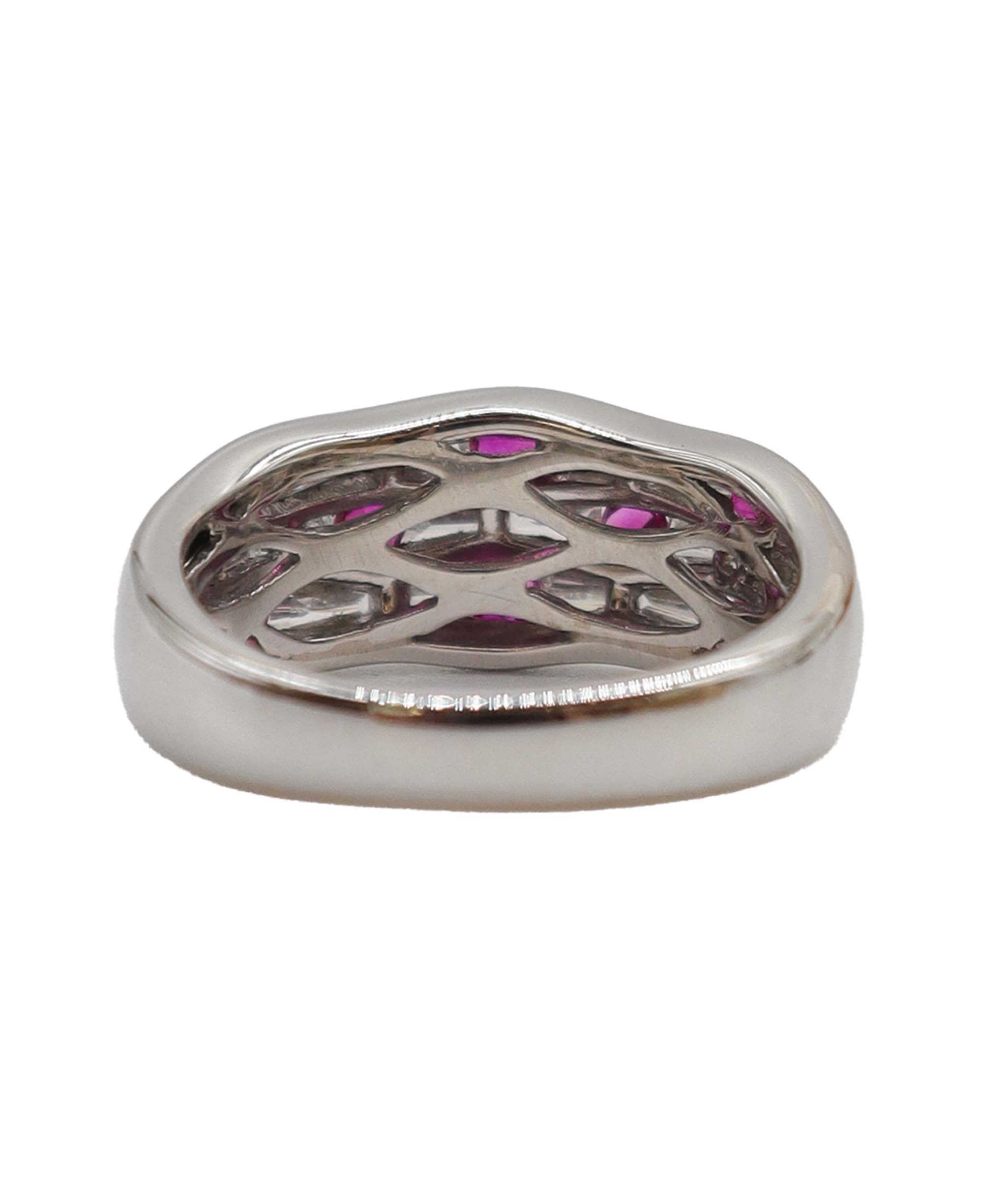 Luxury Promise Ruby 0.37ct Diamond 0.62ct Ring Pt Platinum size5.25(US) 90254895 DXBS3869