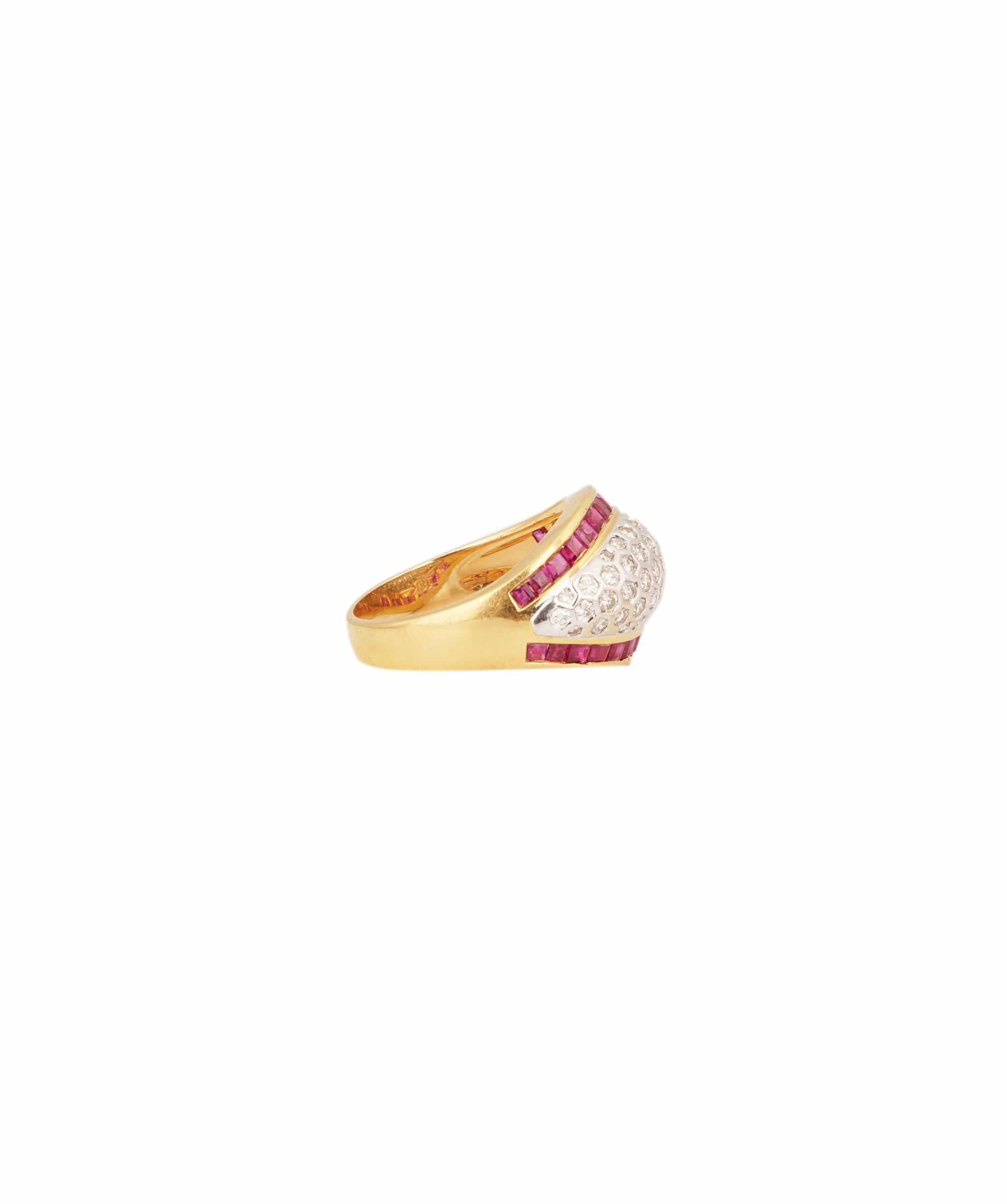 Luxury Promise Ruby and Diamond Ring WAHLKA-3