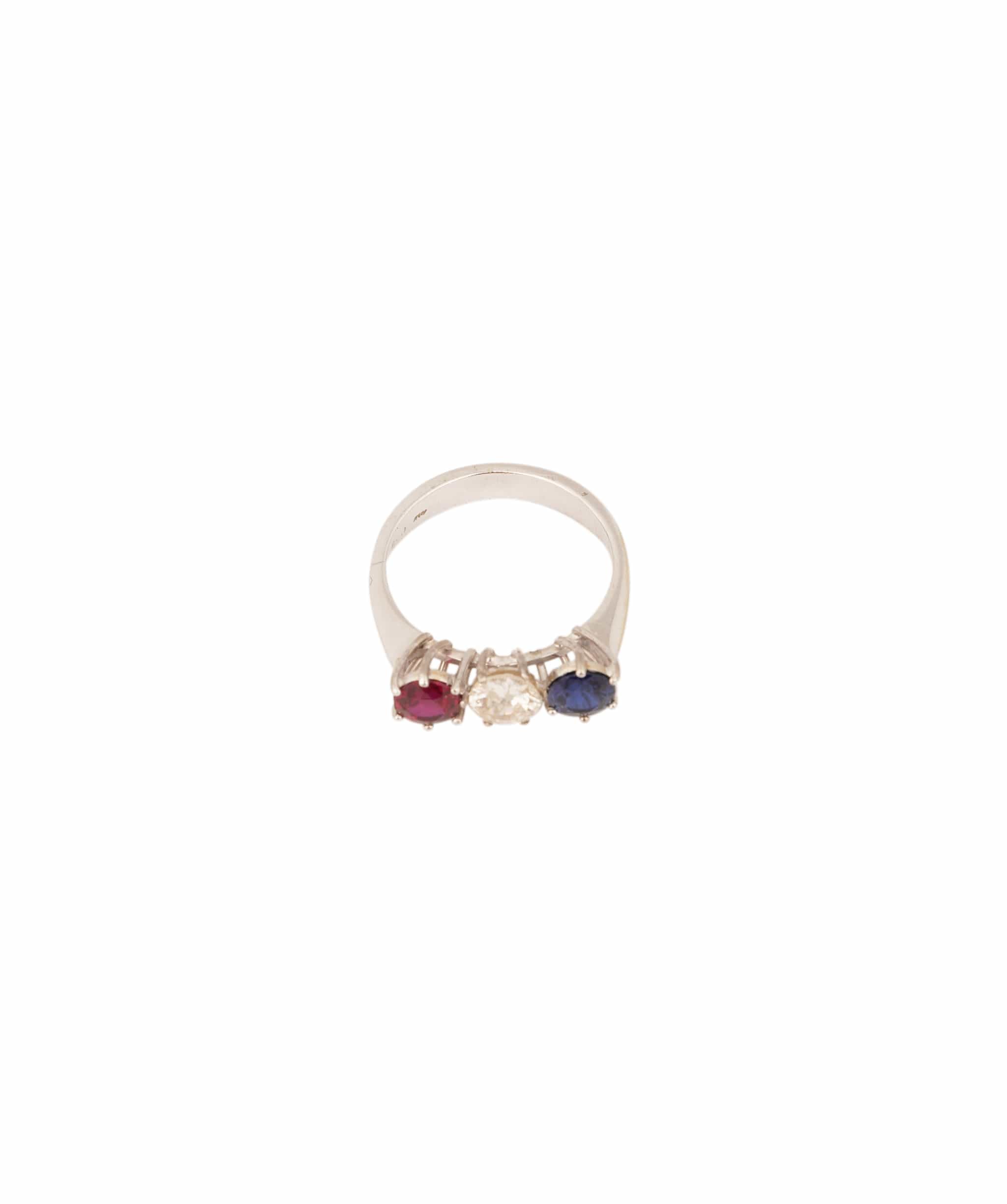 Luxury Promise Ruby, Diamond and Sapphire Ring WAHA188