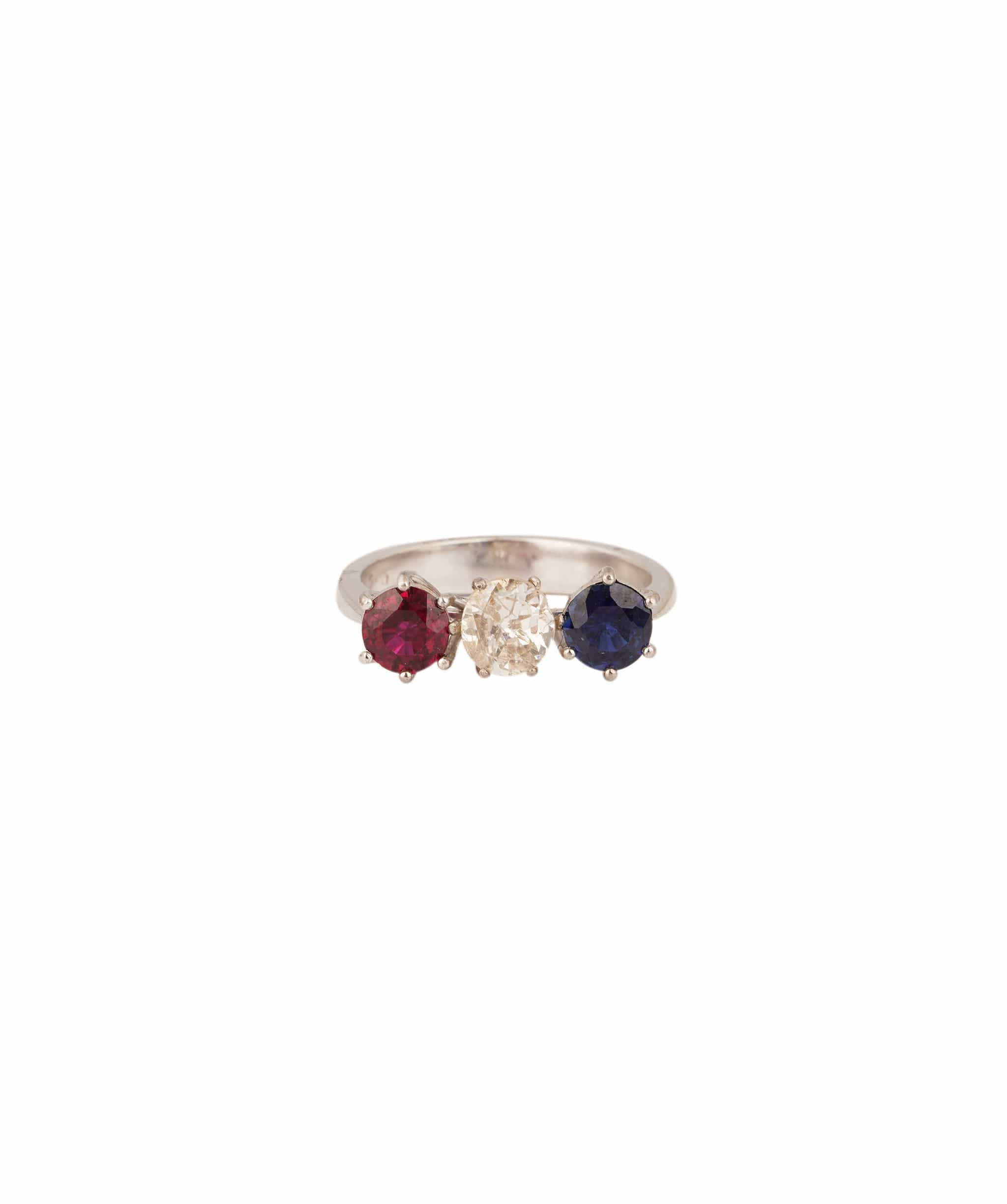 Luxury Promise Ruby, Diamond and Sapphire Ring WAHA188