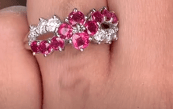 Luxury Promise Ruby Ring in Pt900 - R1.65ct / D0.33ct AE7445 JJC0292