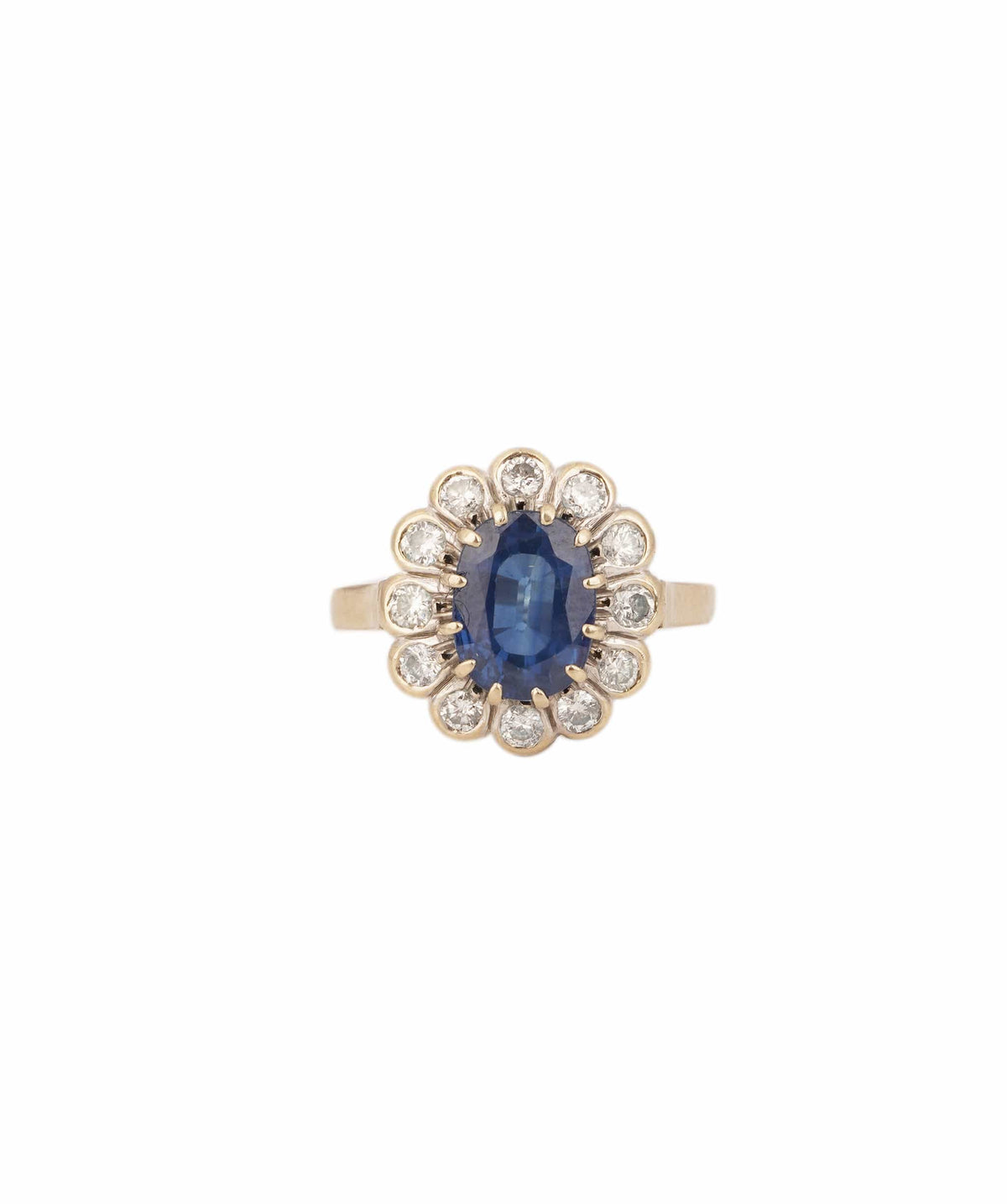 Luxury Promise Sapphire and Diamond Cluster Ring WA24468