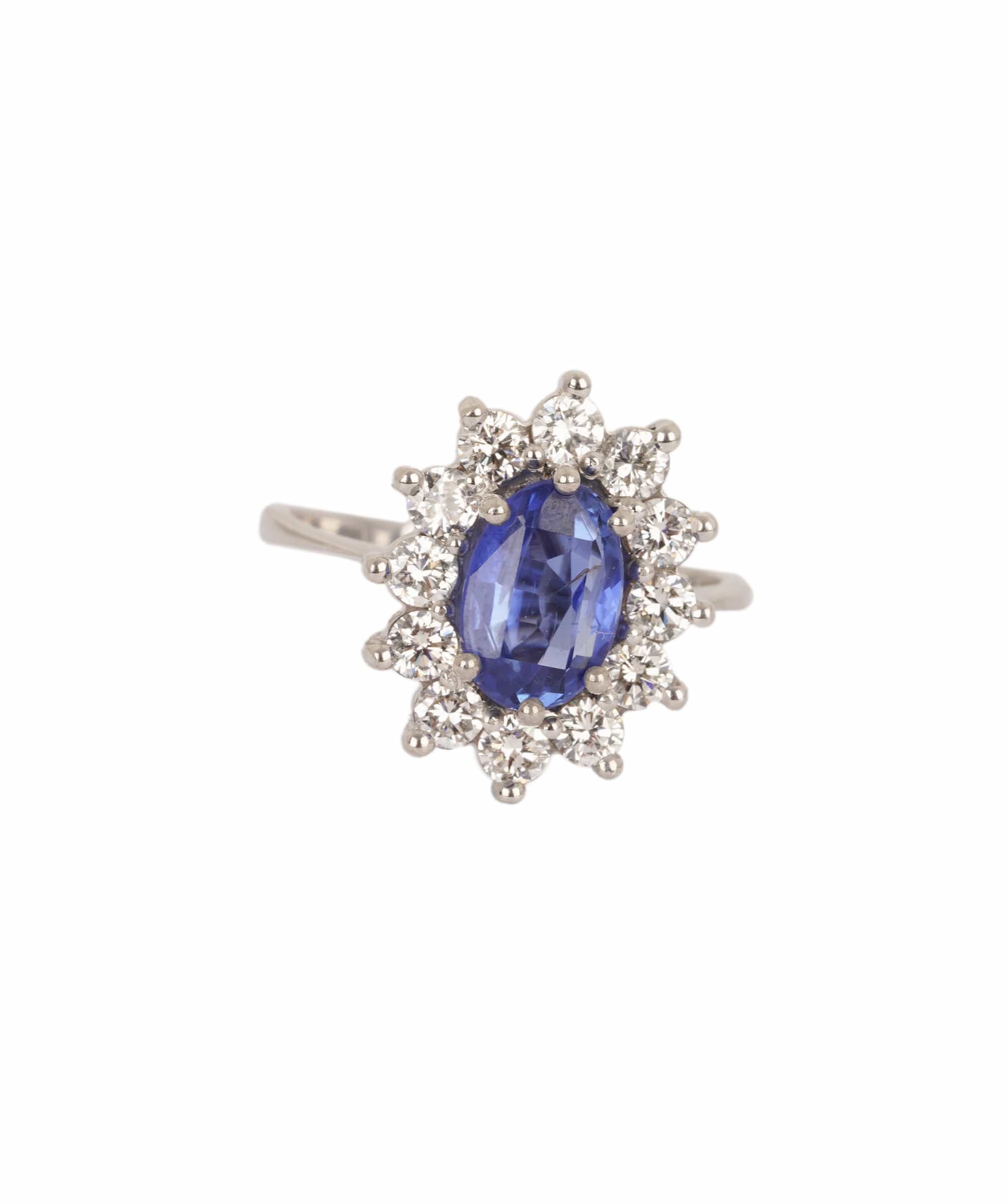 Luxury Promise Sapphire and Diamond Ring WA24491