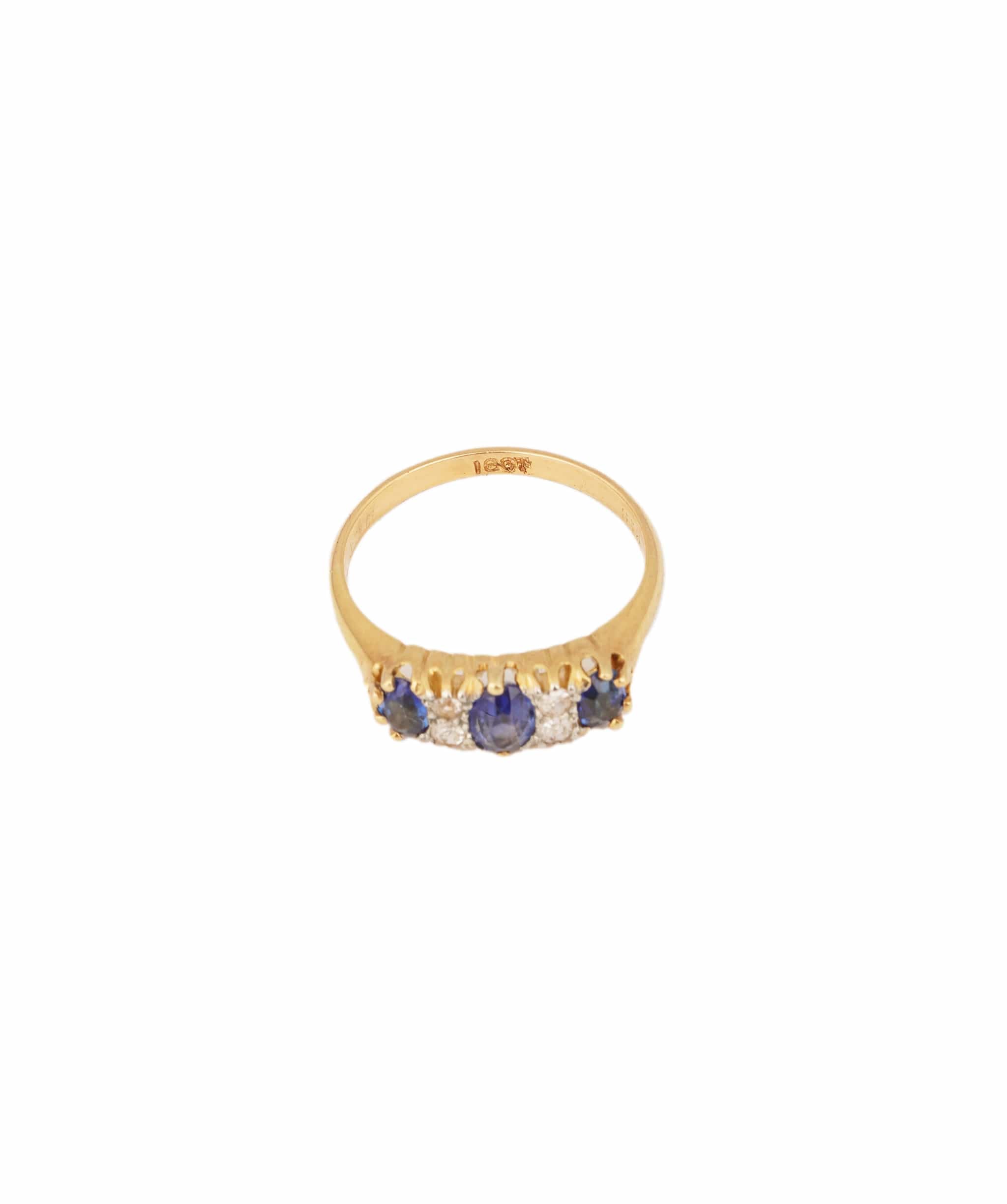 Luxury Promise Sapphire and Diamond Ring WAHLKA-14