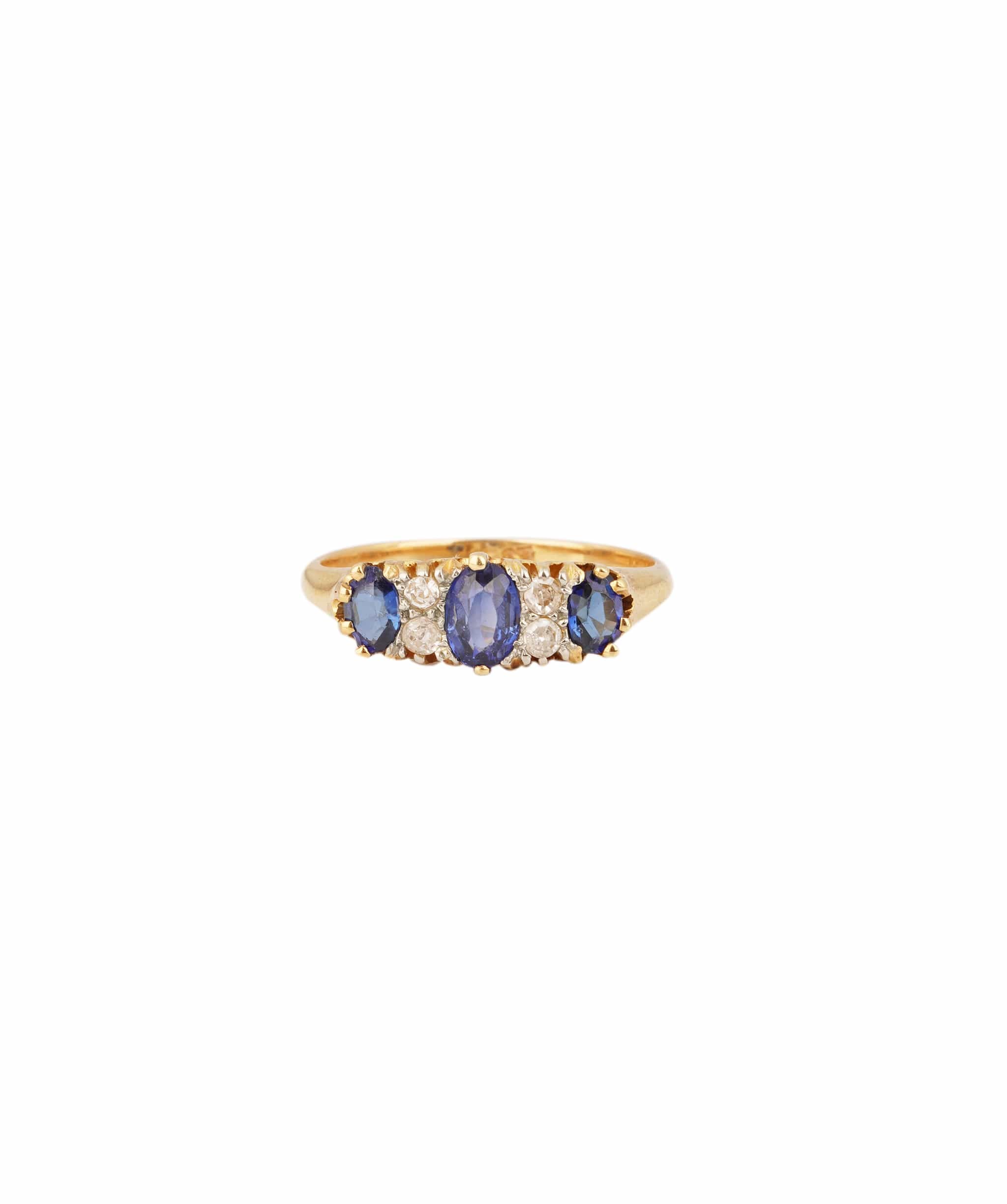 Luxury Promise Sapphire and Diamond Ring WAHLKA-14