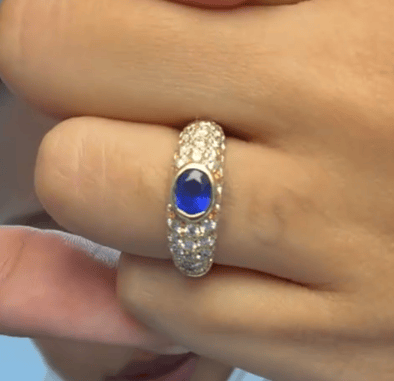 Luxury Promise Sapphire Diamond Ring in K18 / D1.00ct / S0.70ct 6342 JJC0894