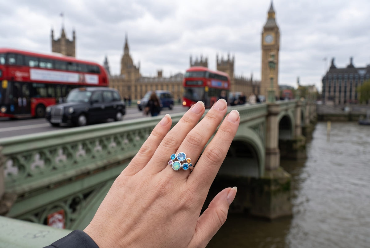Luxury Promise Silver Bubble Ring SETTING ONLY SABSET089