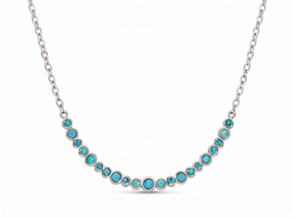Luxury Promise Silver Half Bubble Necklace SETTING ONLY SABSET079