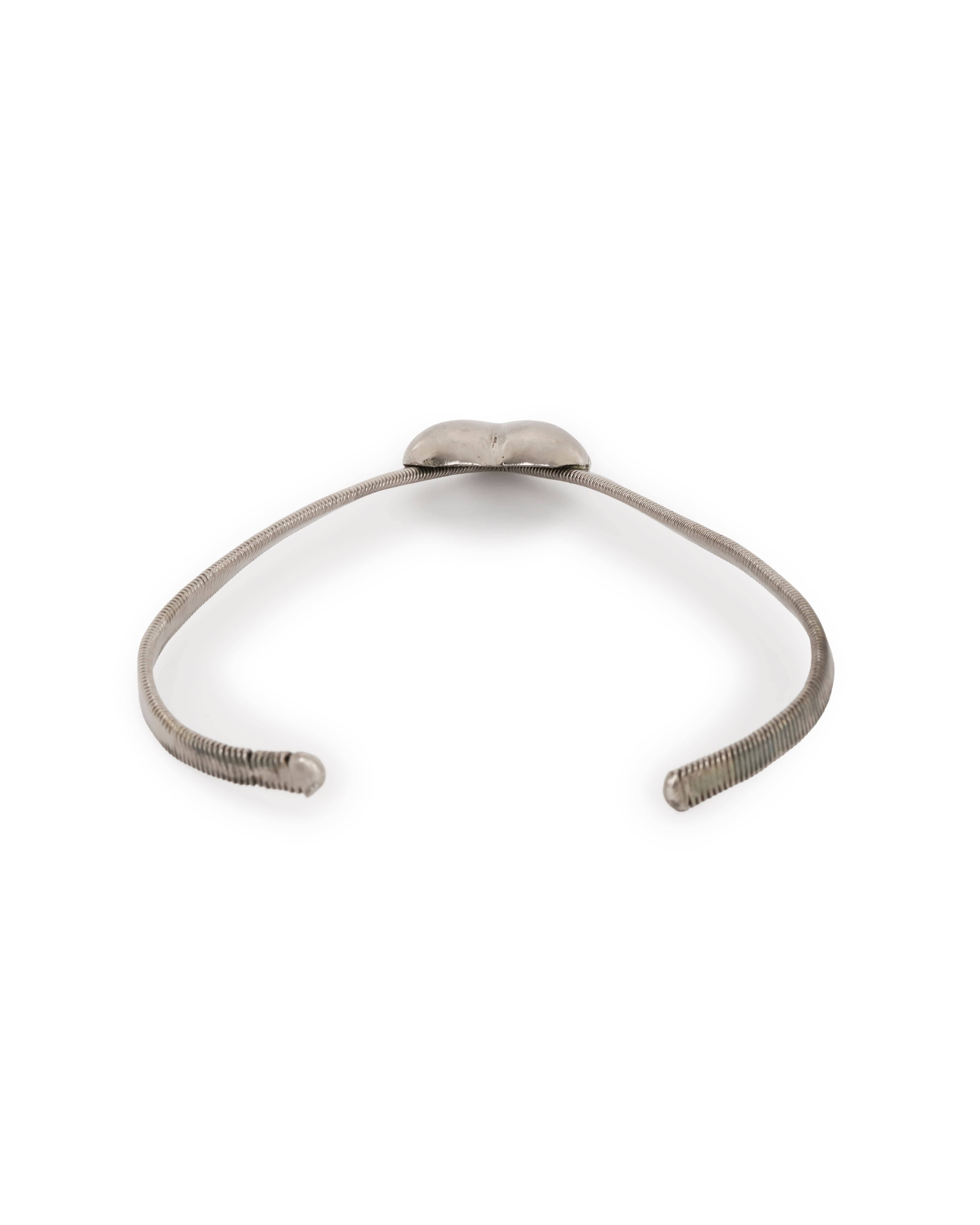 Luxury Promise silver heart 1970'sm collar necklace  ALTC0533
