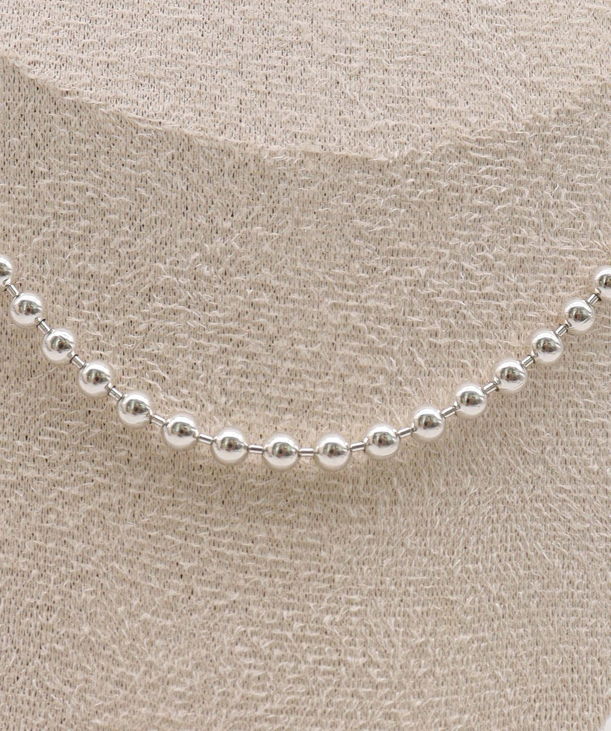 Luxury Promise Silver Long Bead Chain DXBS6917