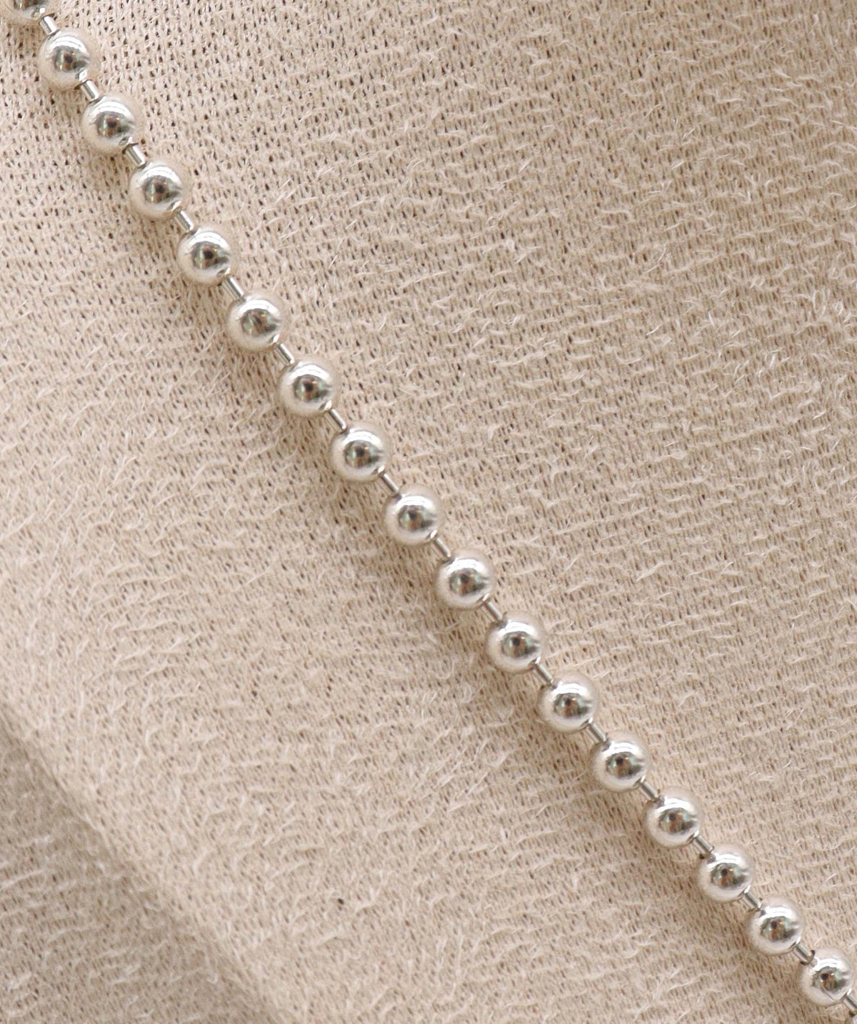 Luxury Promise Silver Long Bead Chain DXBS6917