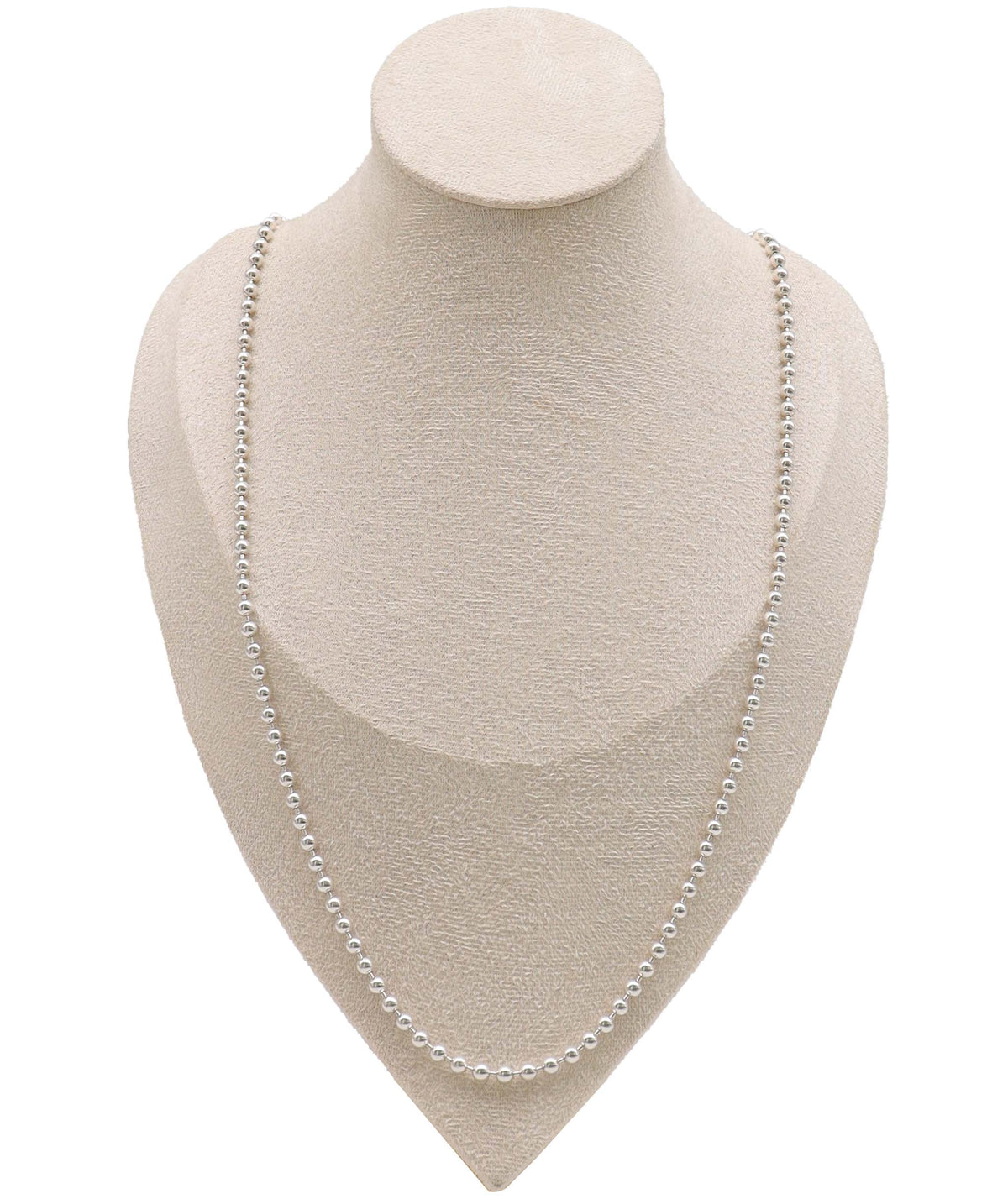 Luxury Promise Silver Long Bead Chain DXBS6917