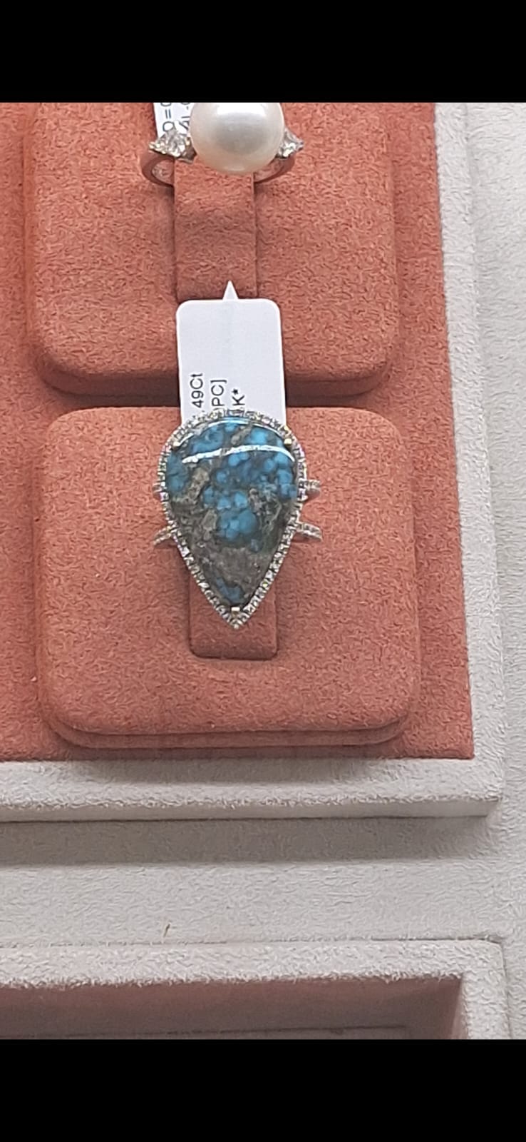 Luxury Promise Silver Torqouise Ring SABSET059 (setting only)