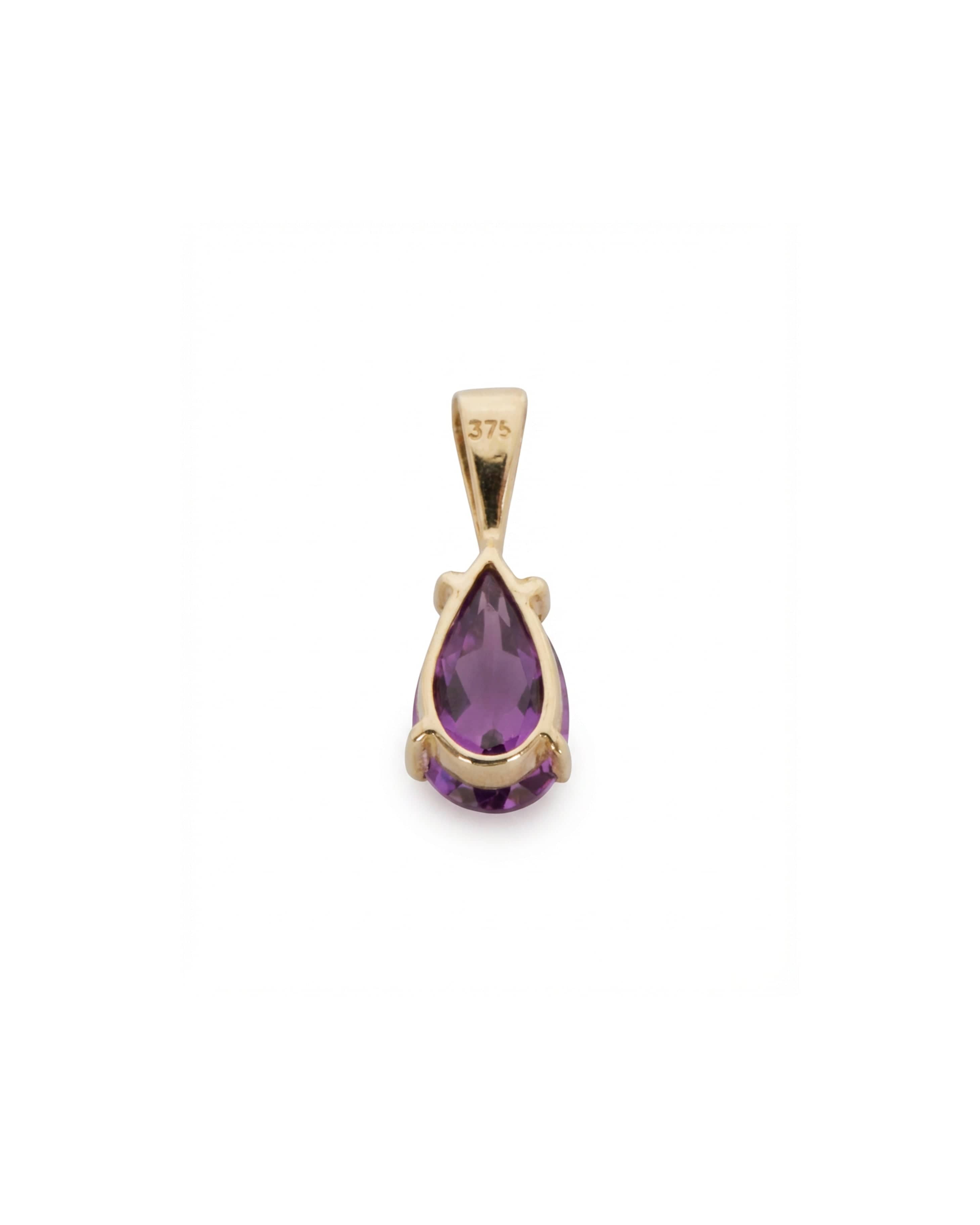 Luxury Promise small 9 ct pear shape amethyst pendant ALTC0519