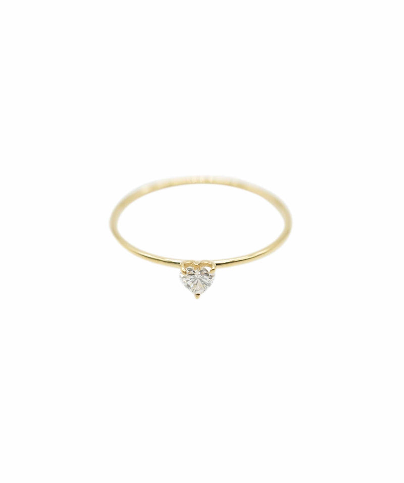 Luxury Promise Stackable Diamond Dot Ring (Heart) size 50 18k Yellow Gold ASL10142