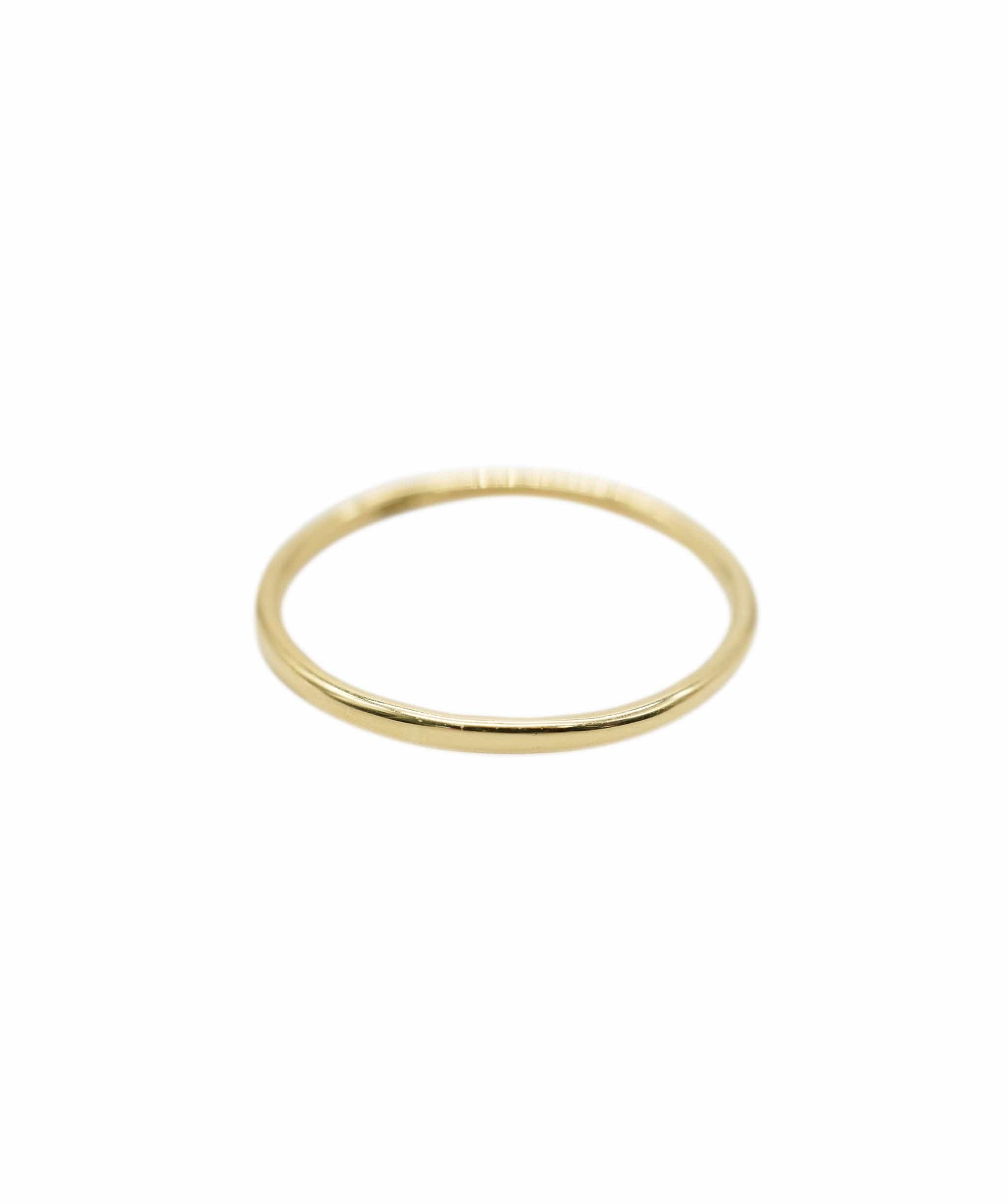 Luxury Promise Stackable Gold Ring 18k Yellow Gold size 56 ASL10150