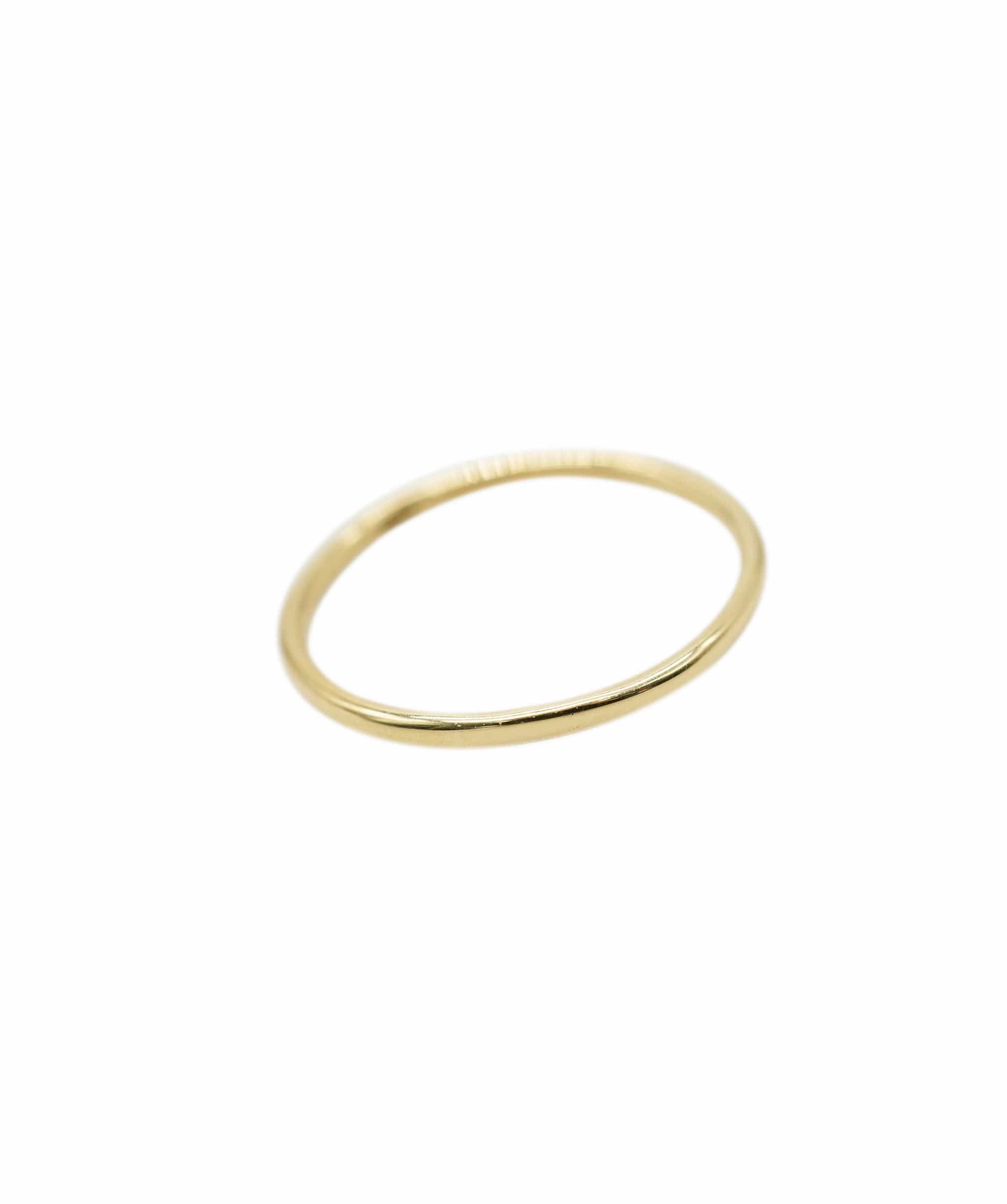 Luxury Promise Stackable Gold Ring 18k Yellow Gold size 58 ASL10151