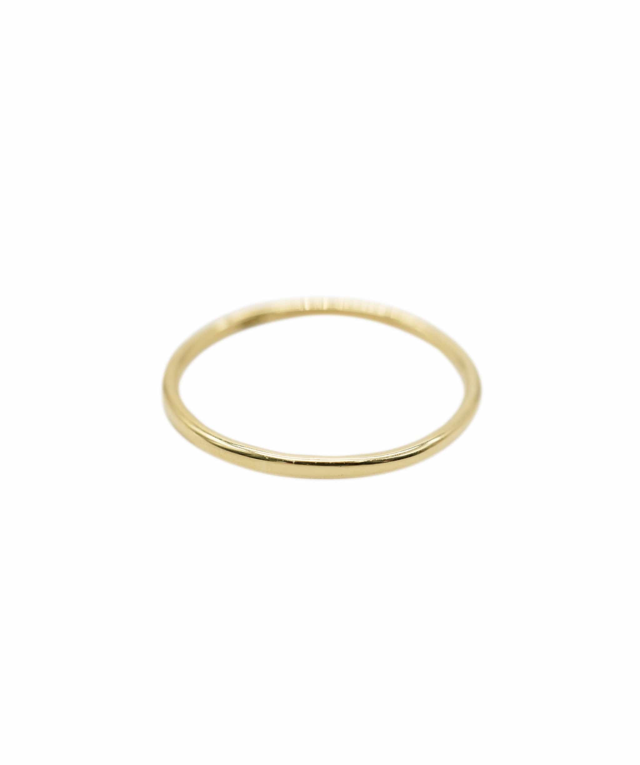 Luxury Promise Stackable Gold Ring 18k Yellow Gold size 58 ASL10151