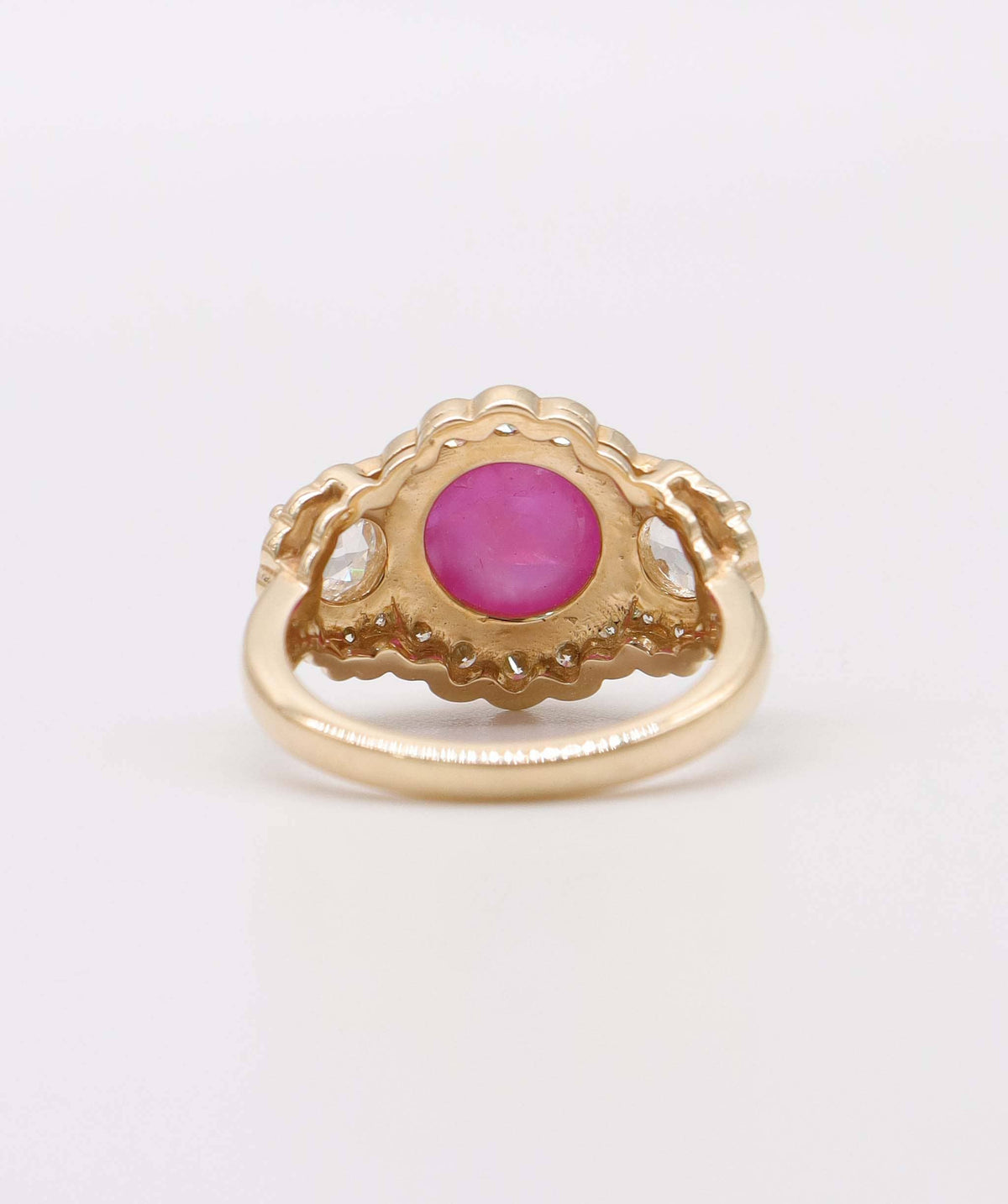 Luxury Promise Star Ruby and Diamond Ring in 14k AVNC017
