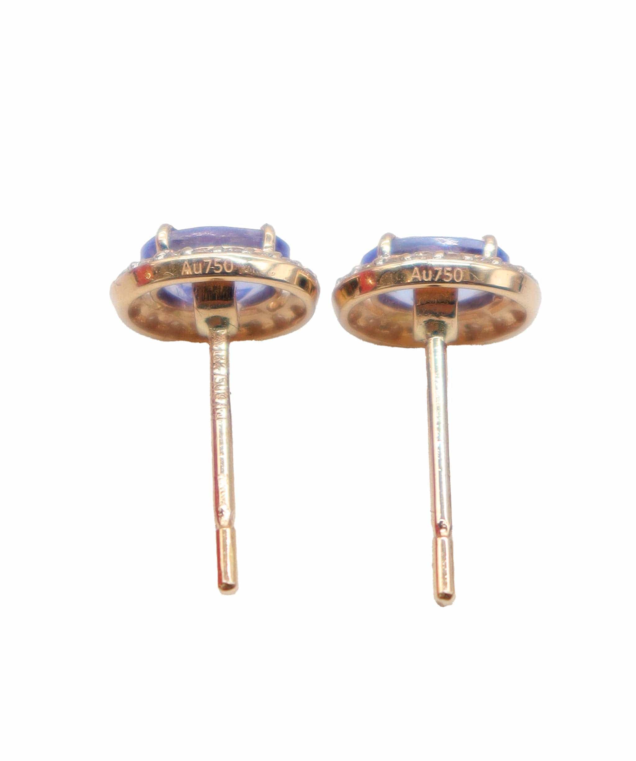 Luxury Promise Tanzanite and diamond earrings 18K 0.8 / 0.16 ASC6187