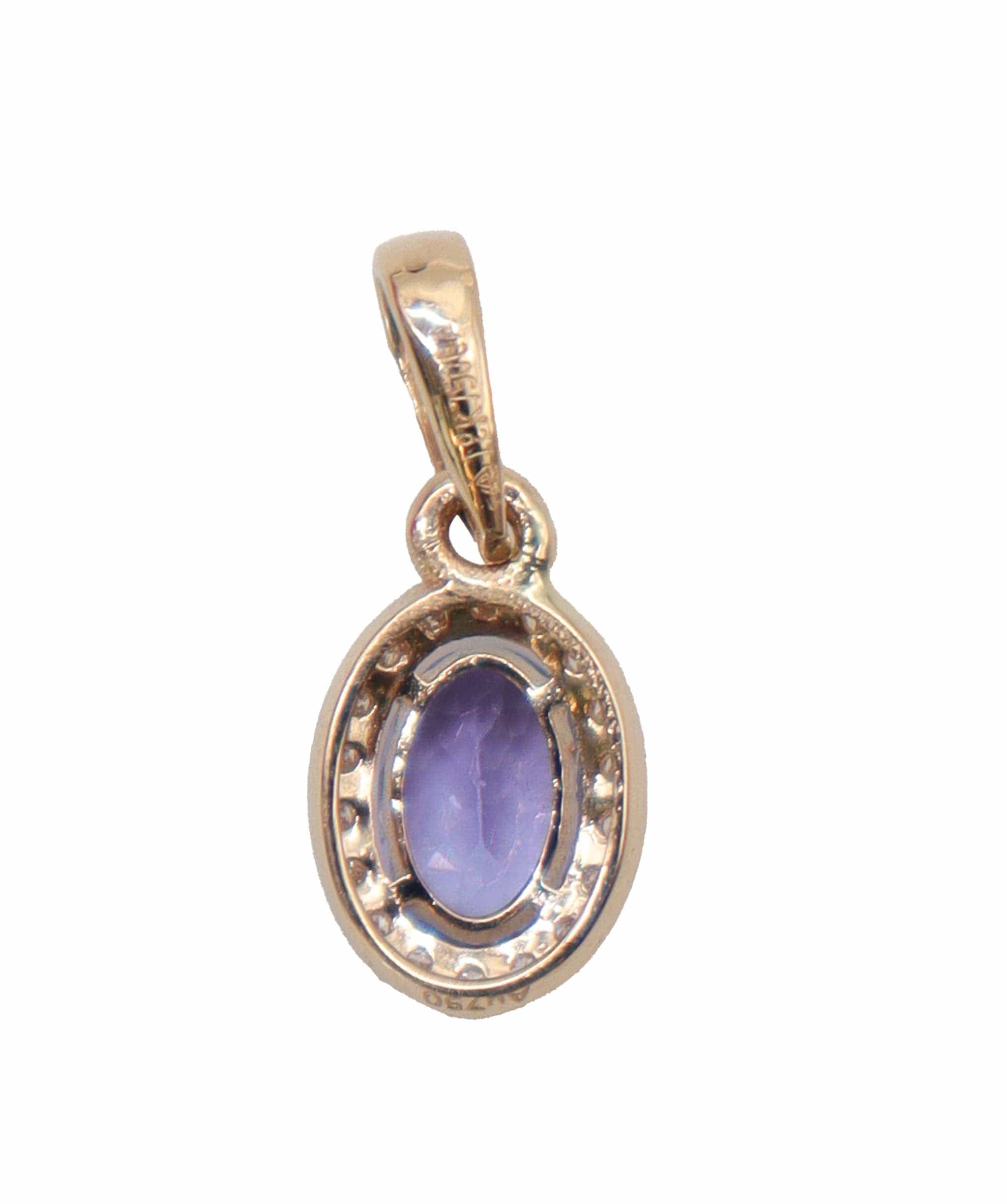 Luxury Promise Tanzanite and diamond pendant 18K 0.4 / 0.1 ASC6188