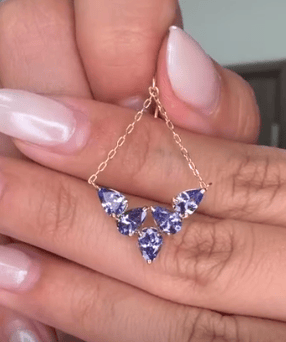 Luxury Promise Tanzanite Earrings in 18K / T3.80ct AE7890-1 JJC0388