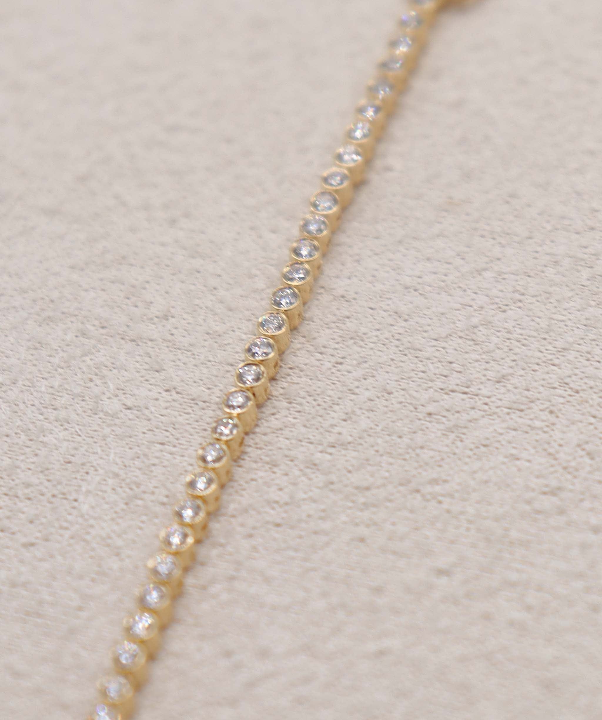 Luxury Promise Tennis Diamond Hand Chain 18K gold ASC6892