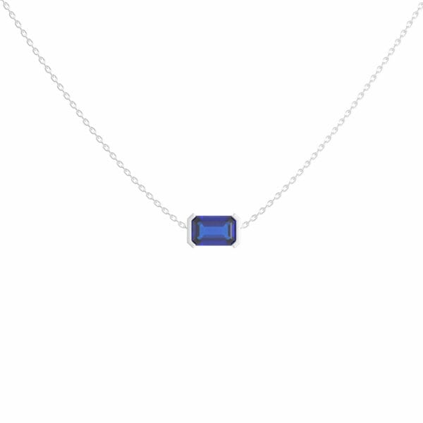 Luxury Promise The Minimalist Necklace WG, Sapphire ASL10391