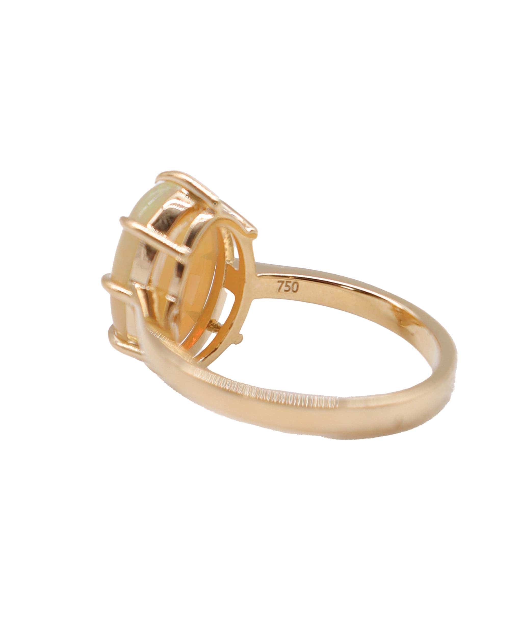 Luxury Promise tiger prong yg ring 3.00cts Opal us 8 DXBS4455