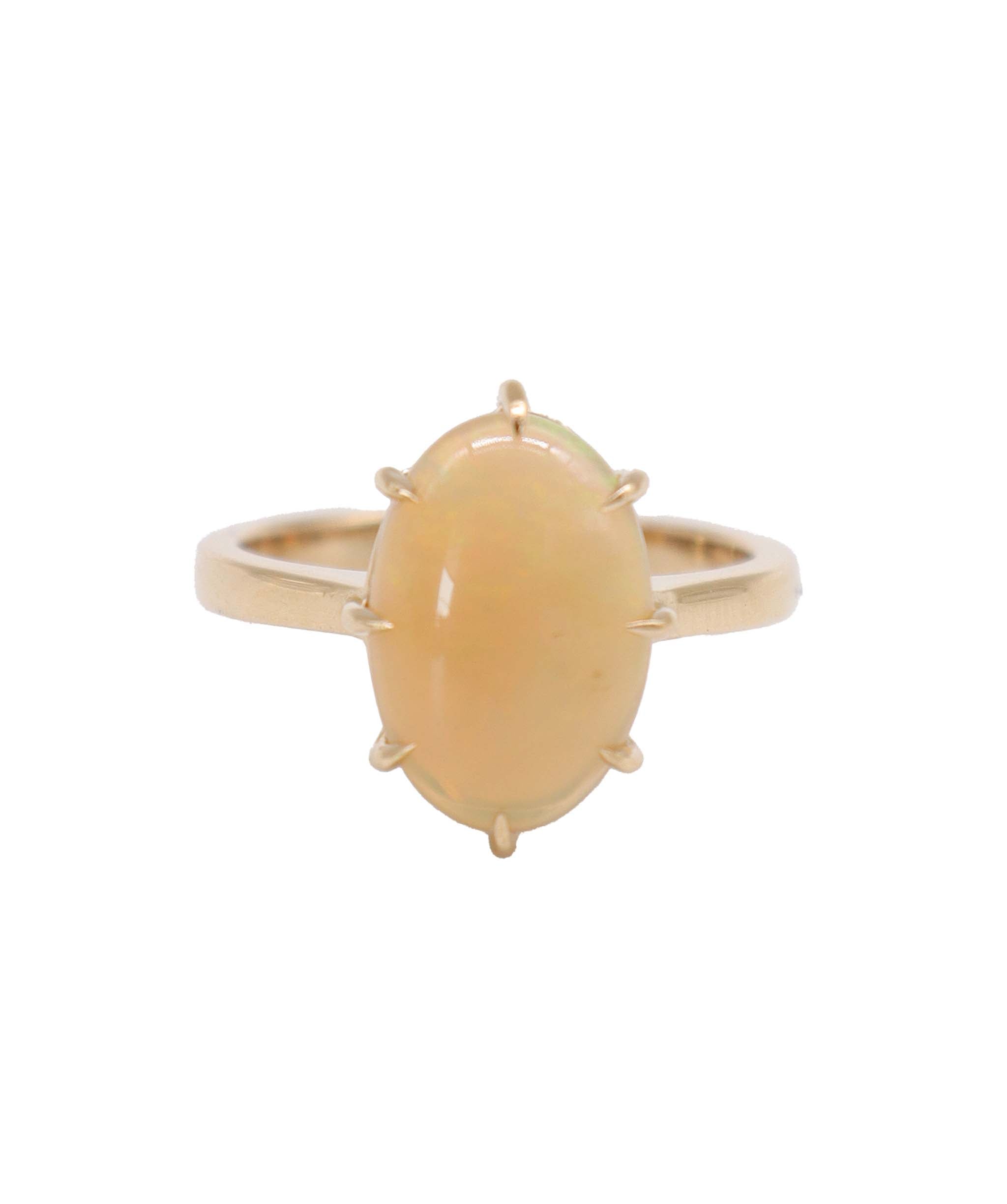 Luxury Promise tiger prong yg ring 3.00cts Opal us 8 DXBS4455