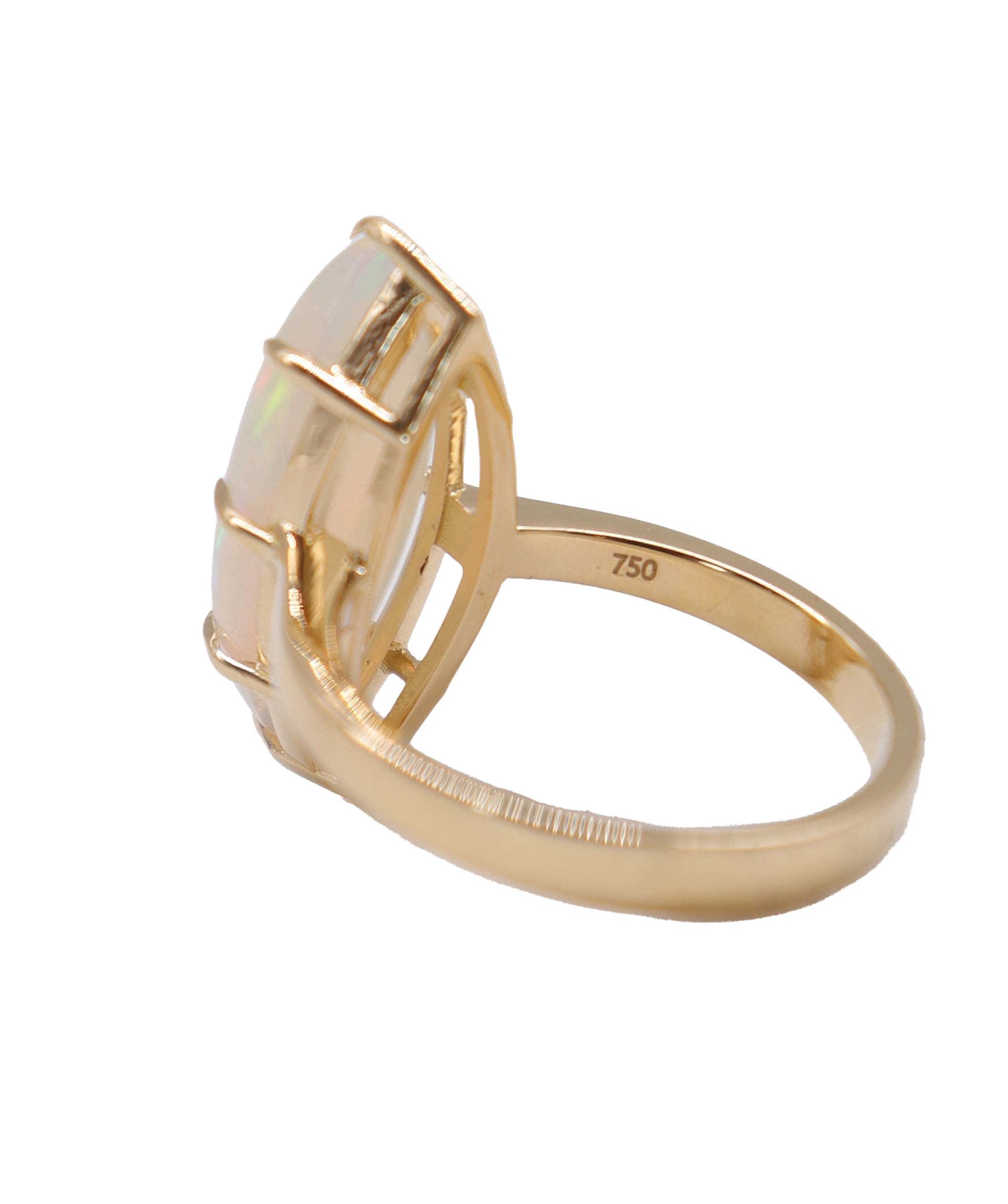 Luxury Promise tiger prong yg ring 3.42cts Opal  DXBS4461