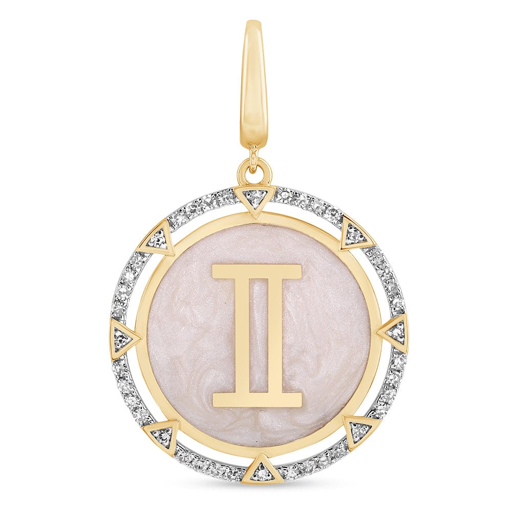 Luxury Promise TRYYST Round charm RDCH0014MOP Gemini RDCH0014MOP