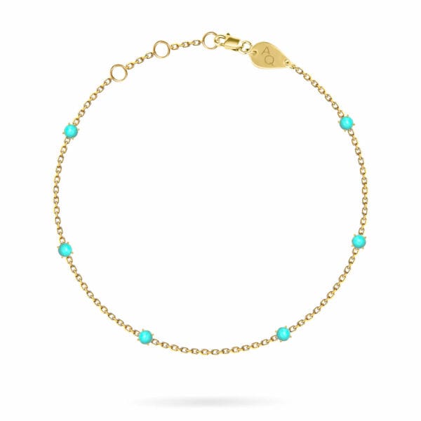 Luxury Promise Turquoise Constellation Bracelet YG ASL10398