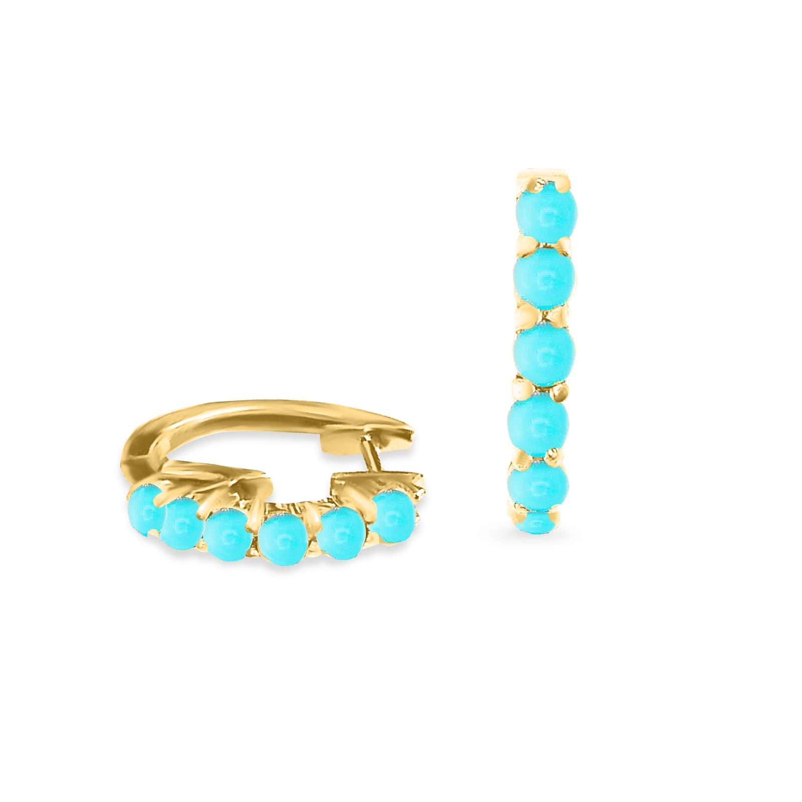 Luxury Promise Turquoise Earrings YG ASL10396