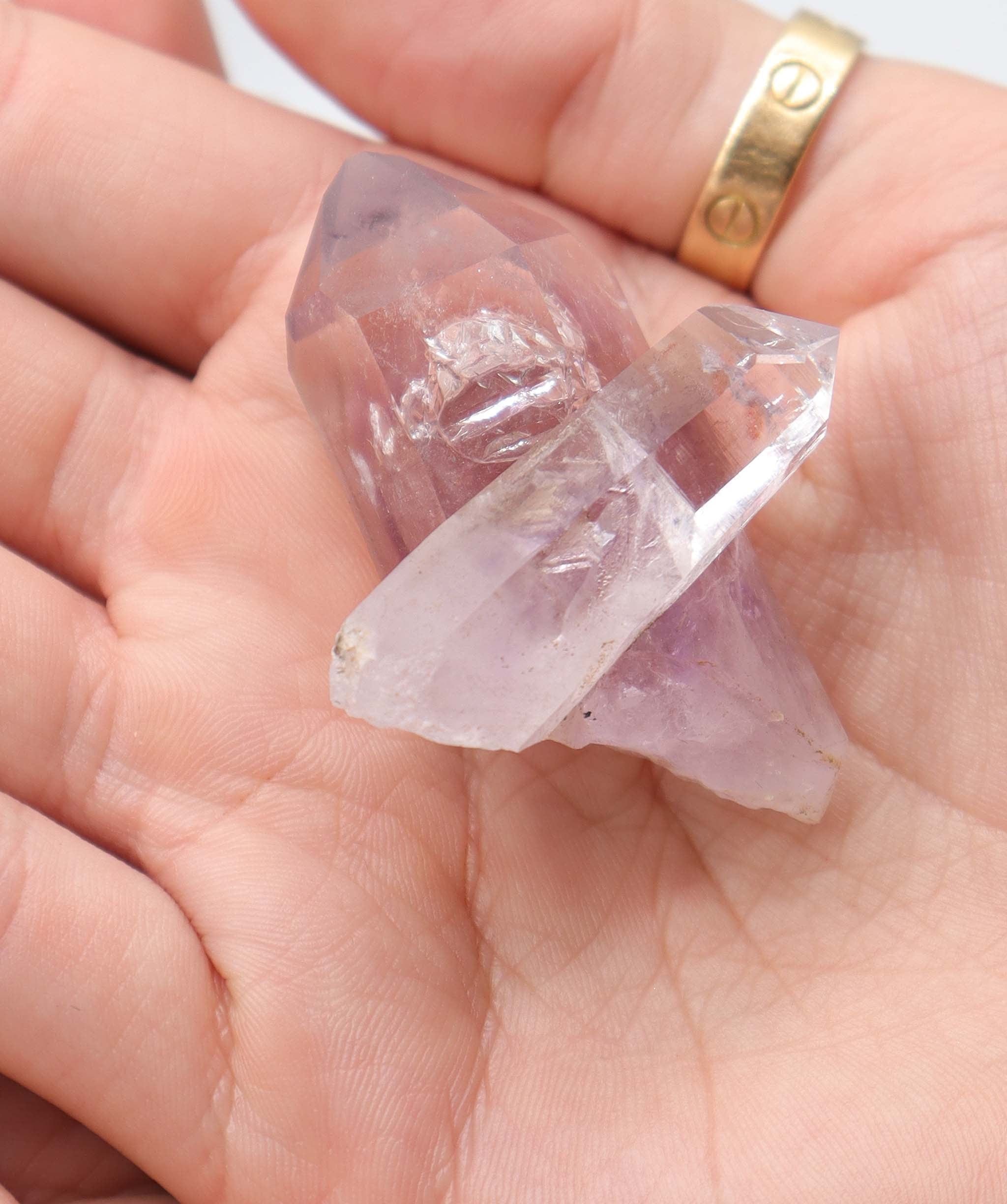 Luxury Promise Twinning Crystal Amethyst Quartz from Namibia (Large) RDC0179