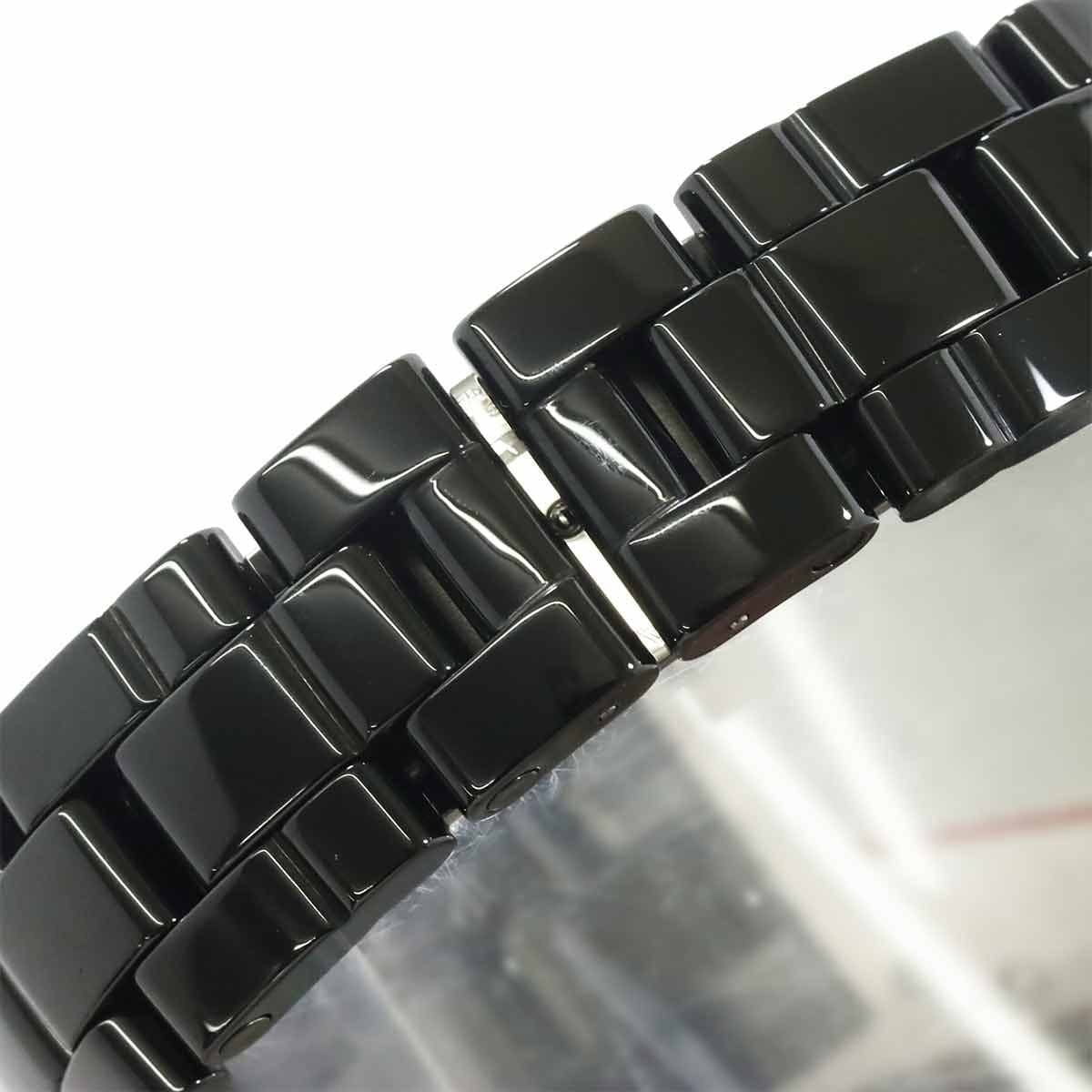 LUXURY PROMISE CHANEL J12 H0941 Black Diamond Bezel Quartz Black Dial Ladies Watch 90323753