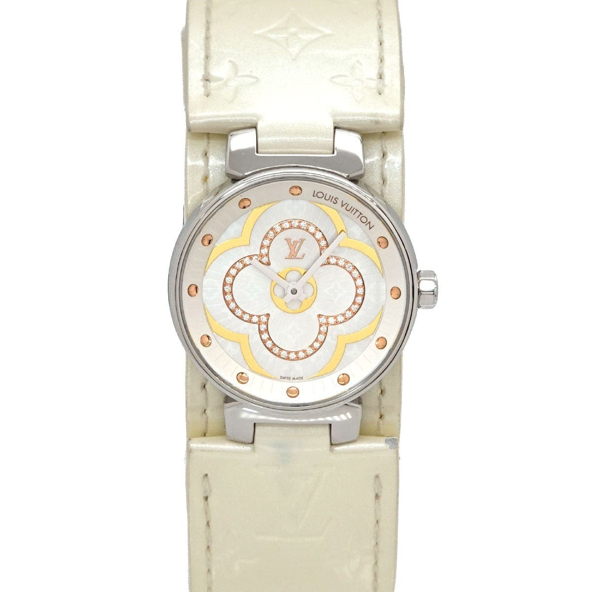 LUXURY PROMISE LOUIS VUITTON Tambour Moon Divine QA017 Quartz Diamond Ladies Watch 90325658