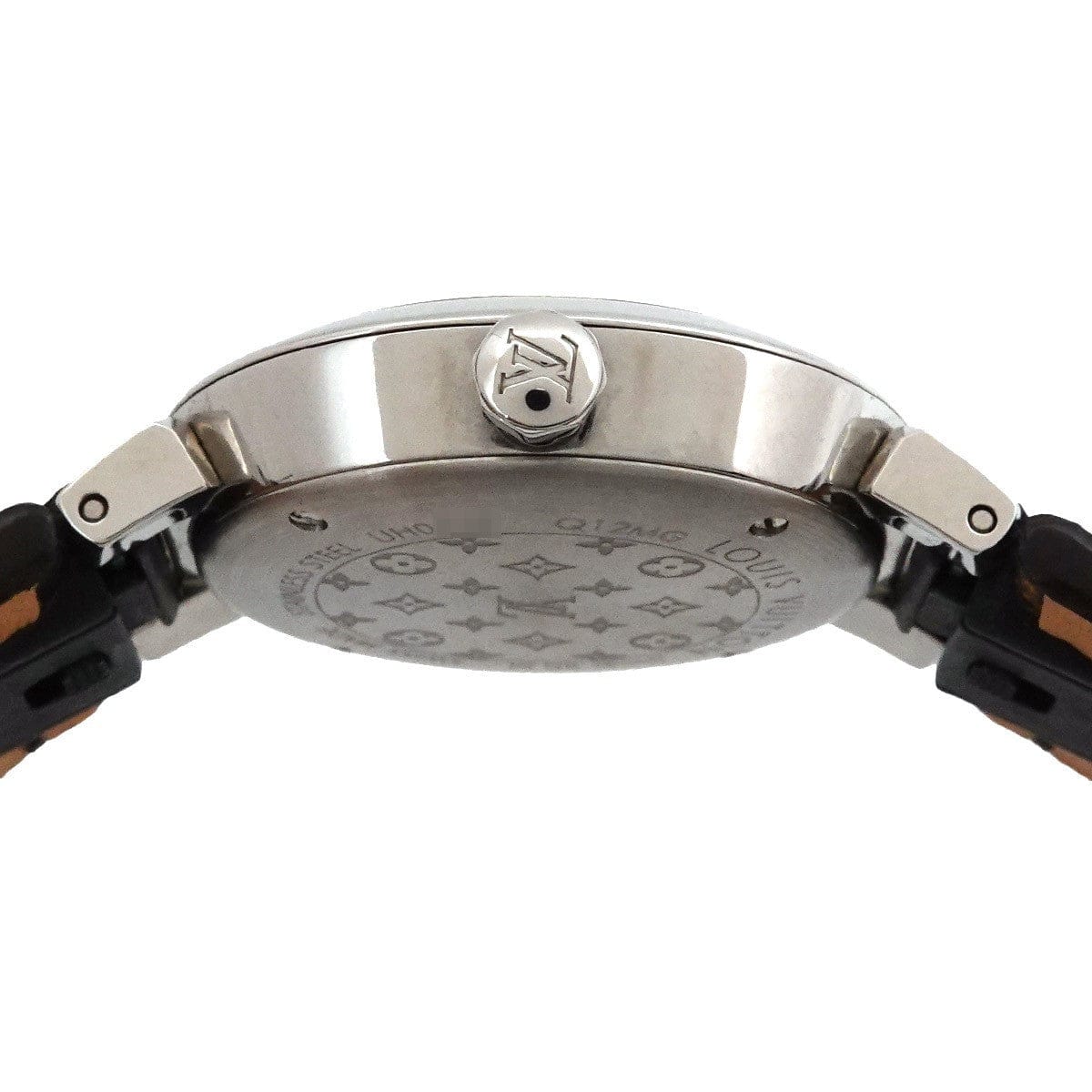 LUXURY PROMISE LOUIS VUITTON Tambour Slim Q12MG Silver Dial 8P Diamond Ladies Watch 90331880