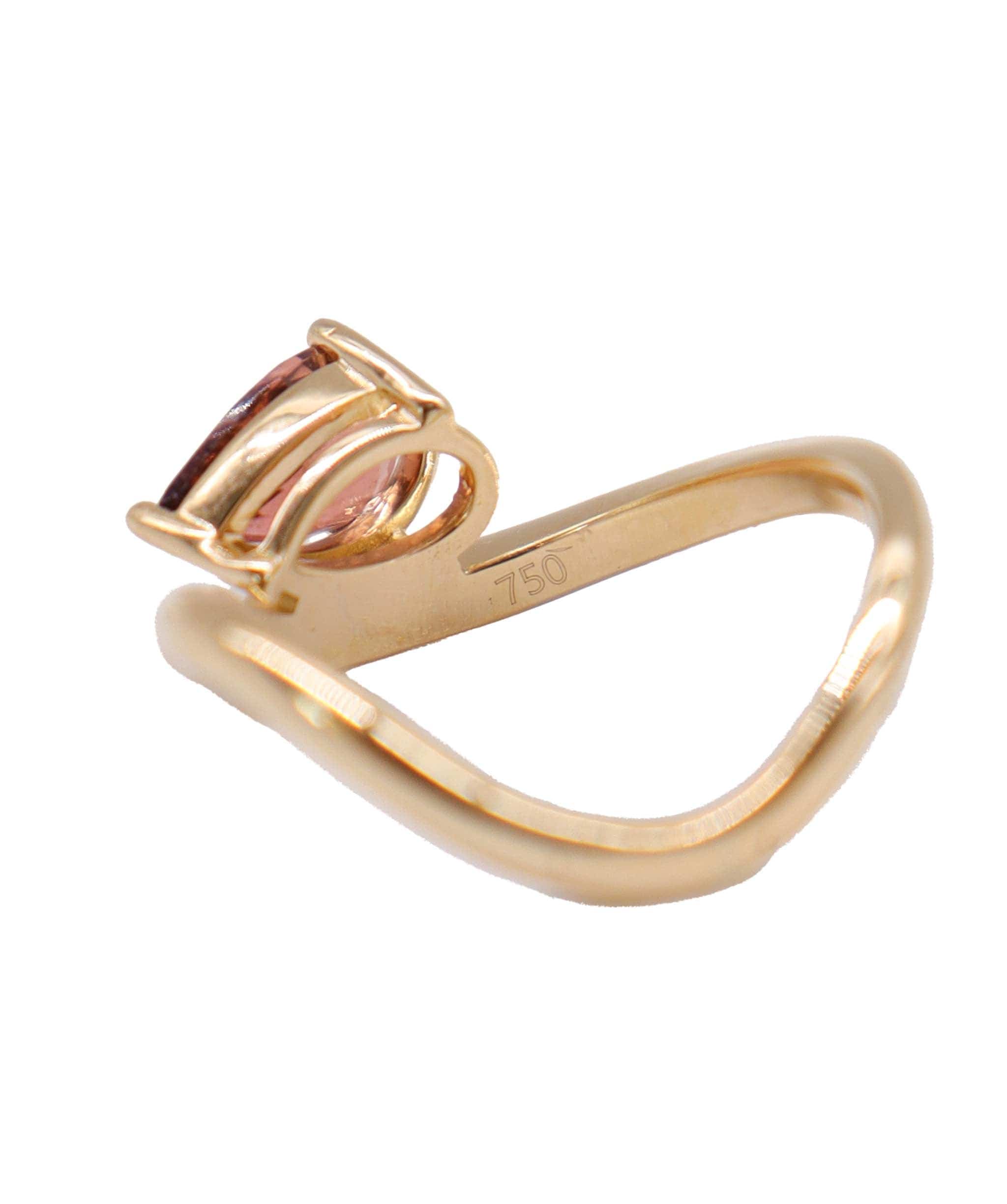 Luxury Promise wave yg ring Tourmaline us7 RDL0137A28