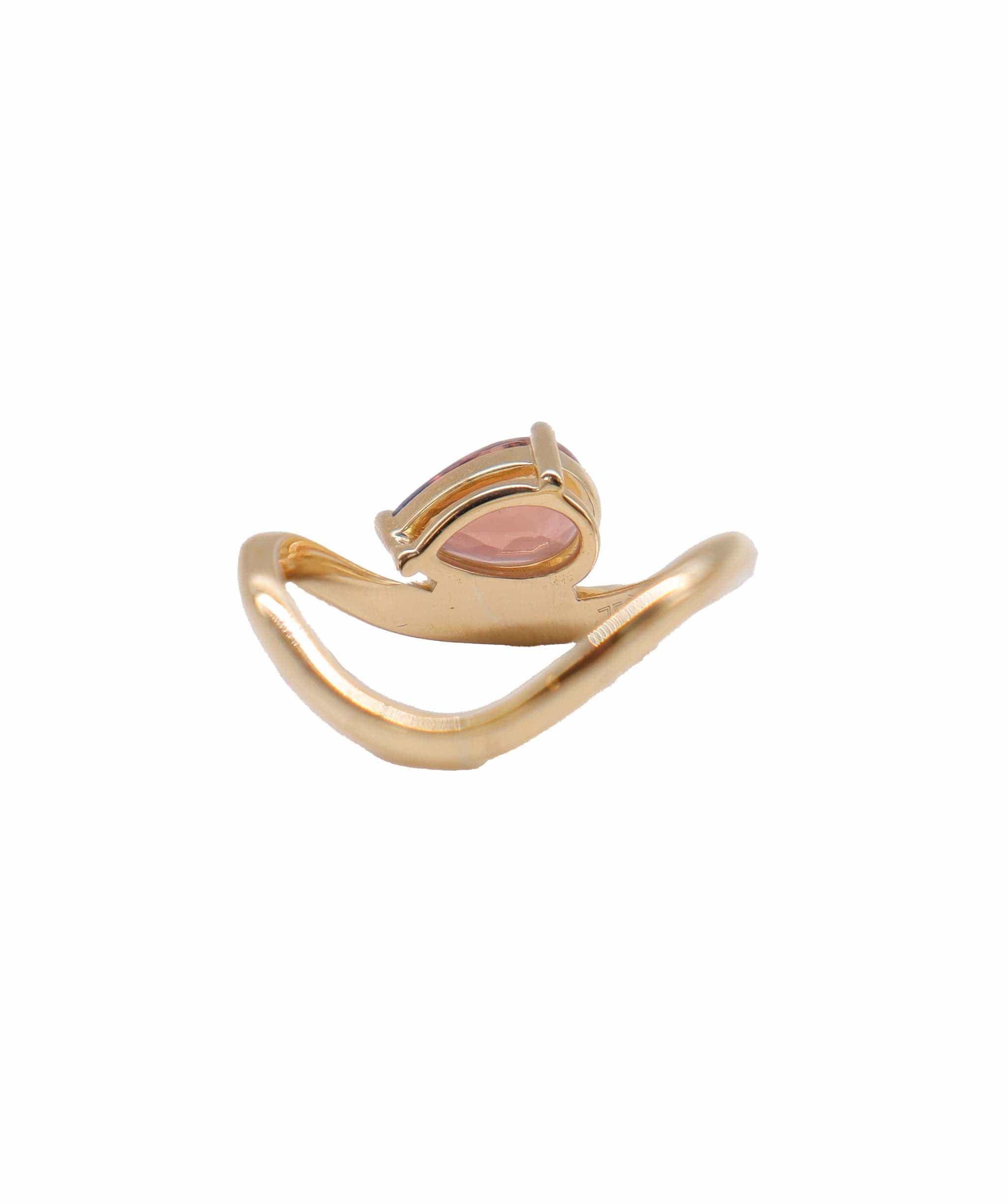 Luxury Promise wave yg ring Tourmaline us7 RDL0137A28