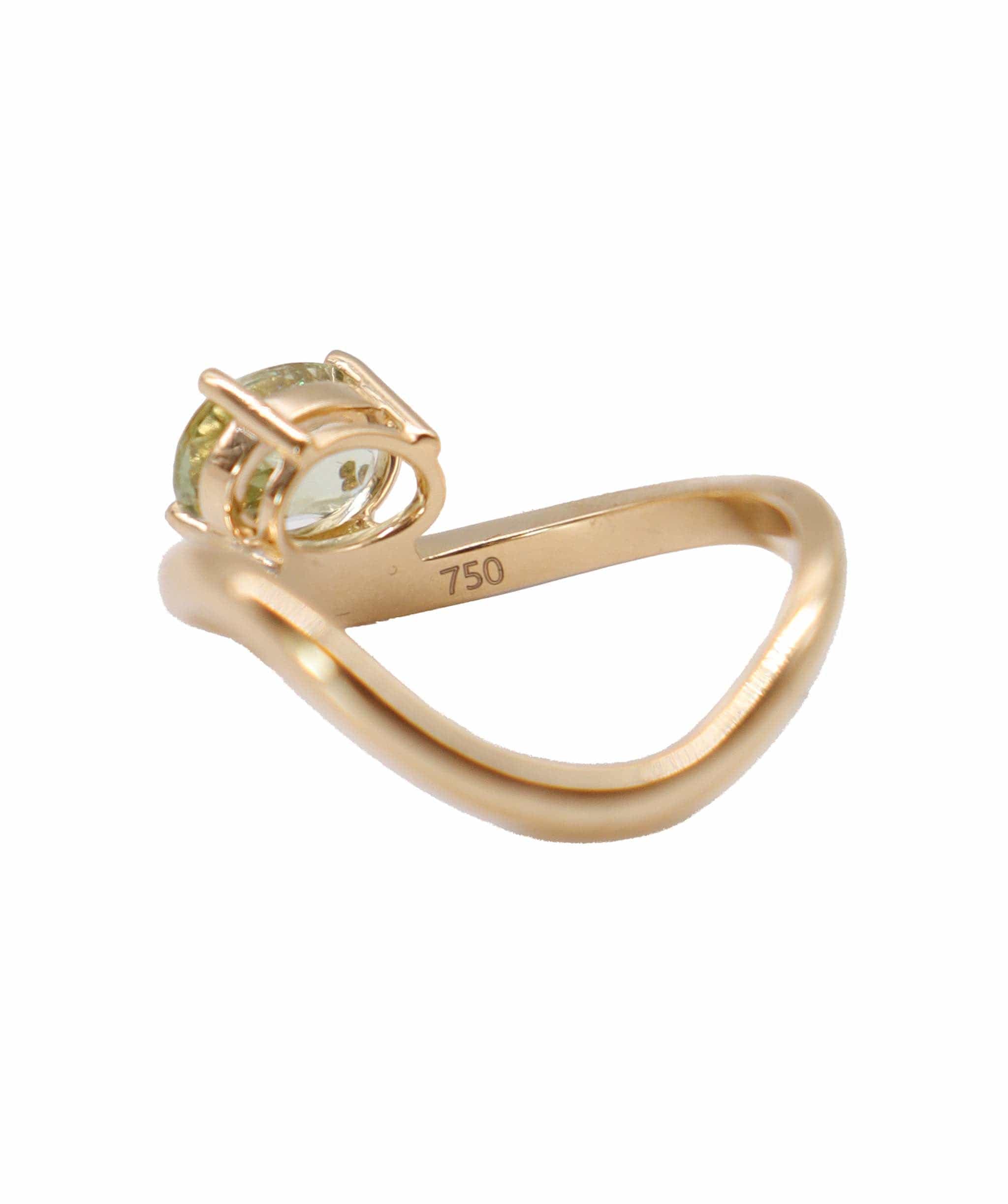 Luxury Promise wave yg ring Tourmaline us7 RDL0137A36