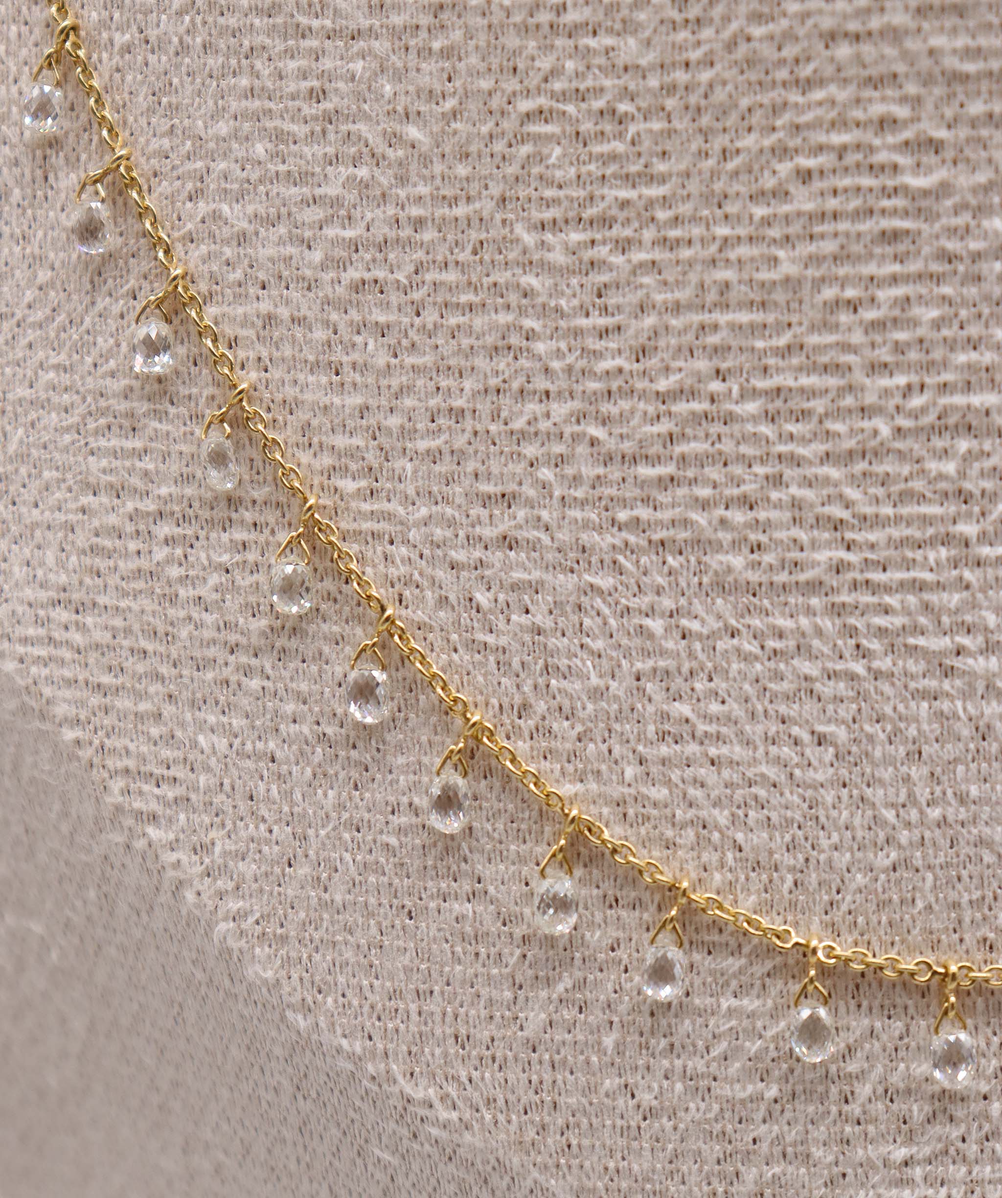 LUXURY PROMISE WHITE BRIO NECKLACE TW:2.35CT GOLD:3.01G C6990