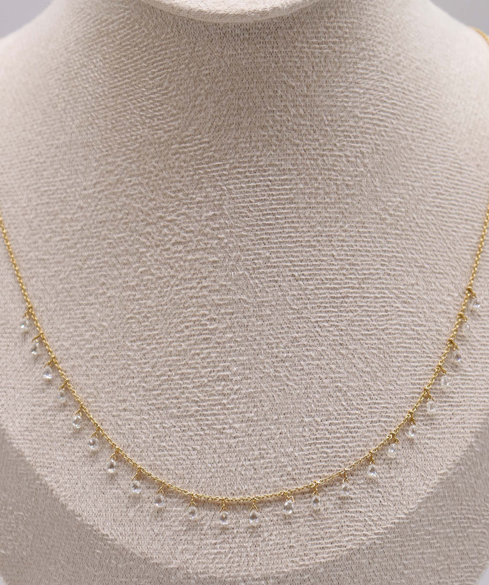 LUXURY PROMISE WHITE BRIO NECKLACE TW:2.35CT GOLD:3.01G C6990