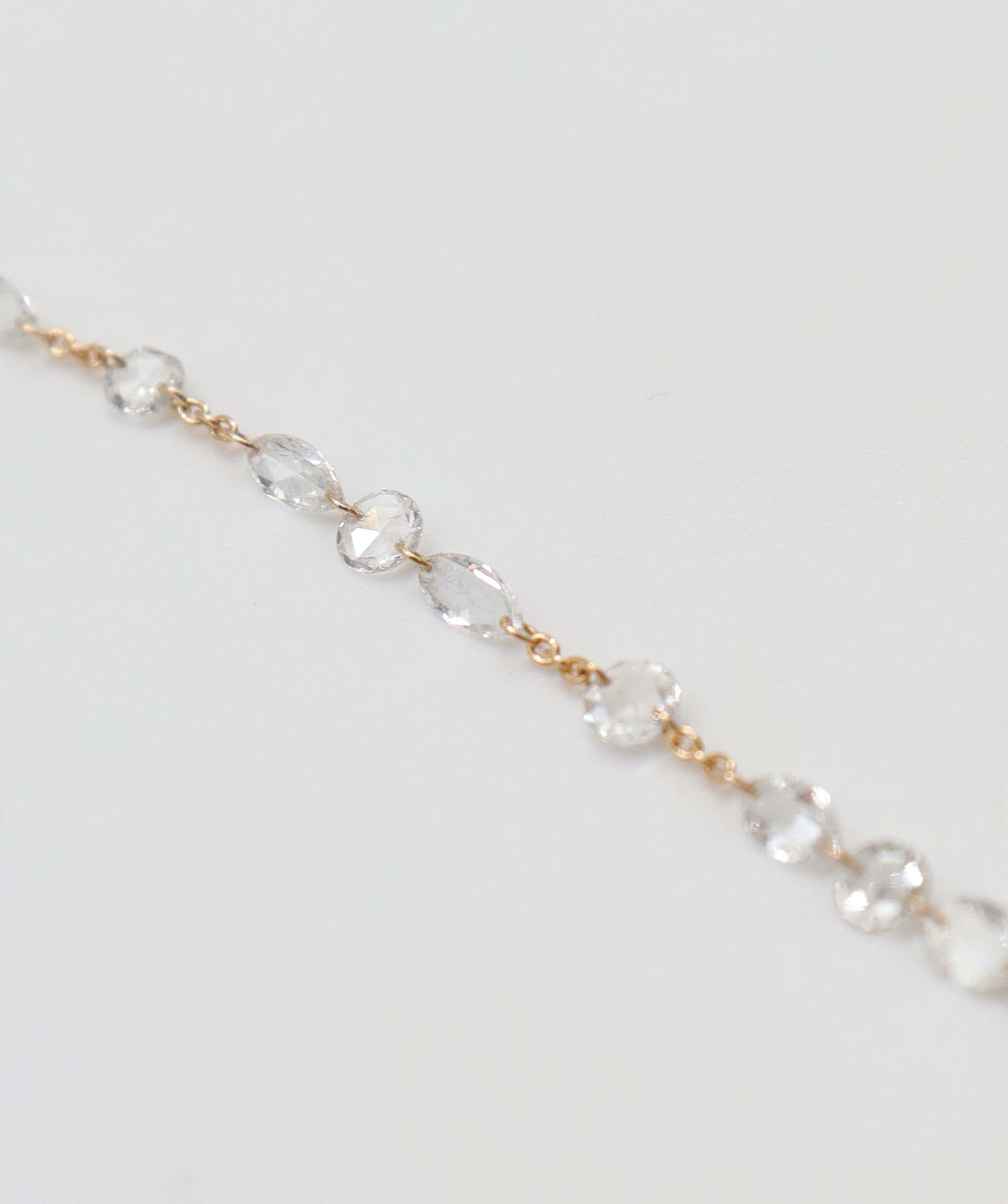 LUXURY PROMISE WHITE MARQUISE ROSECUT HANDCHAIN B3353