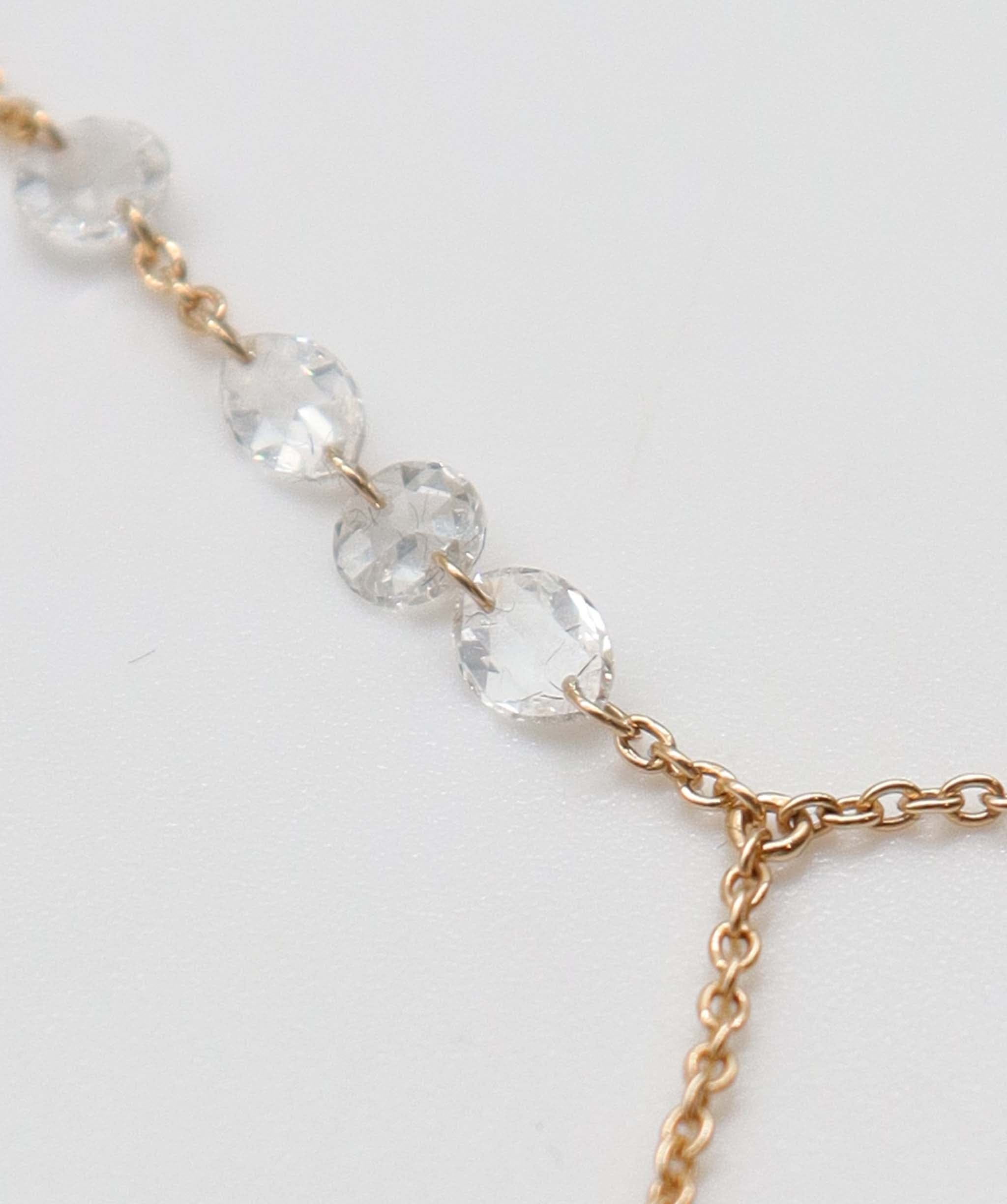 LUXURY PROMISE WHITE MARQUISE ROSECUT HANDCHAIN B3353