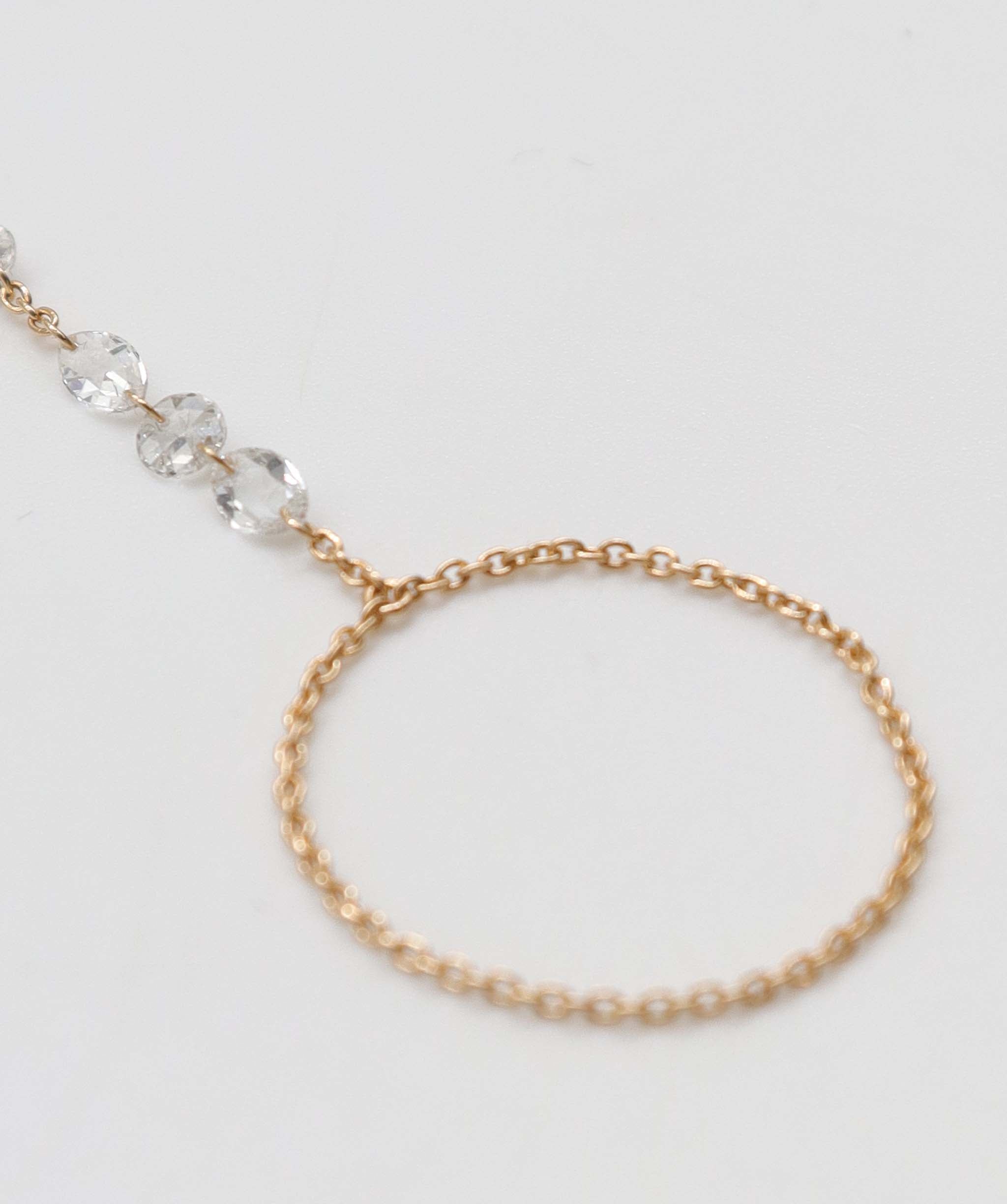 LUXURY PROMISE WHITE MARQUISE ROSECUT HANDCHAIN B3353