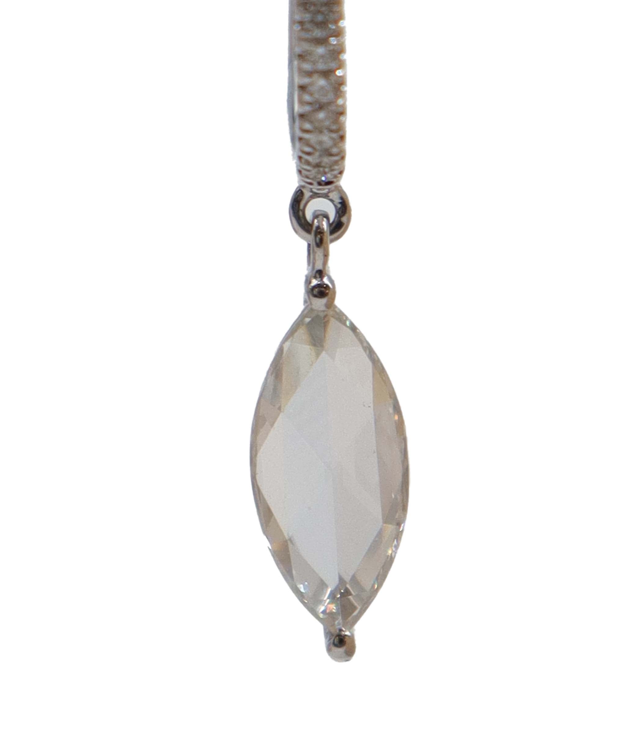 Luxury Promise White Marquise Rosecut Small Diamonds TW:0.54CT GOLD:0.81G E7909