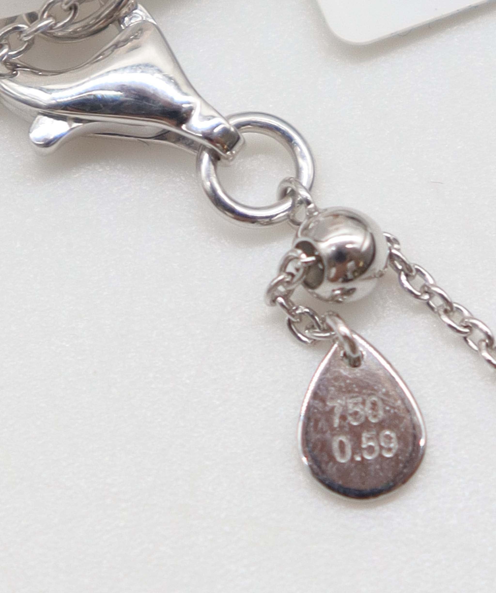 LUXURY PROMISE WHITE PEAR ROSECUT BRACELET TW:0.59CT GOLD:2.41G B3370